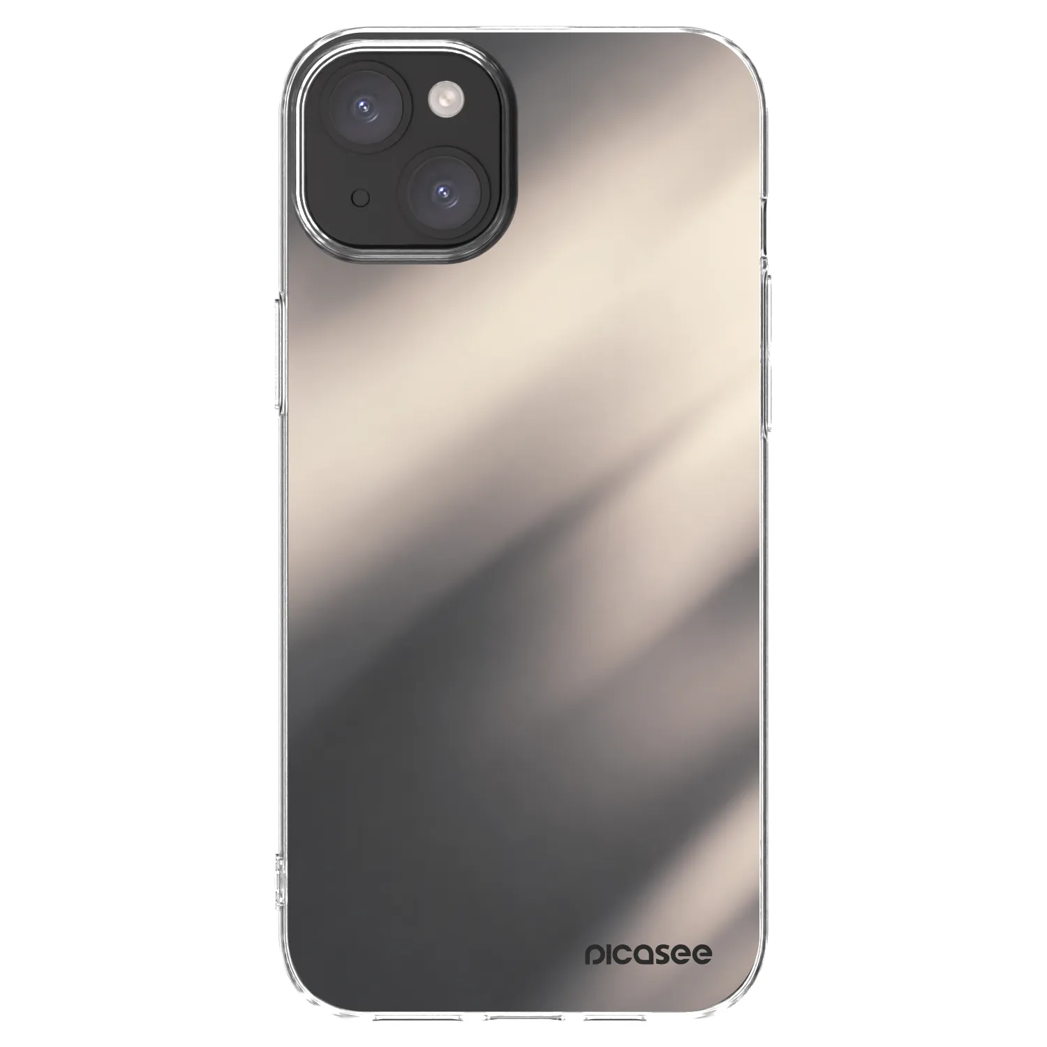 Picasee husă transparentă din silicon pentru Apple iPhone 15 Plus - Smoky Beige