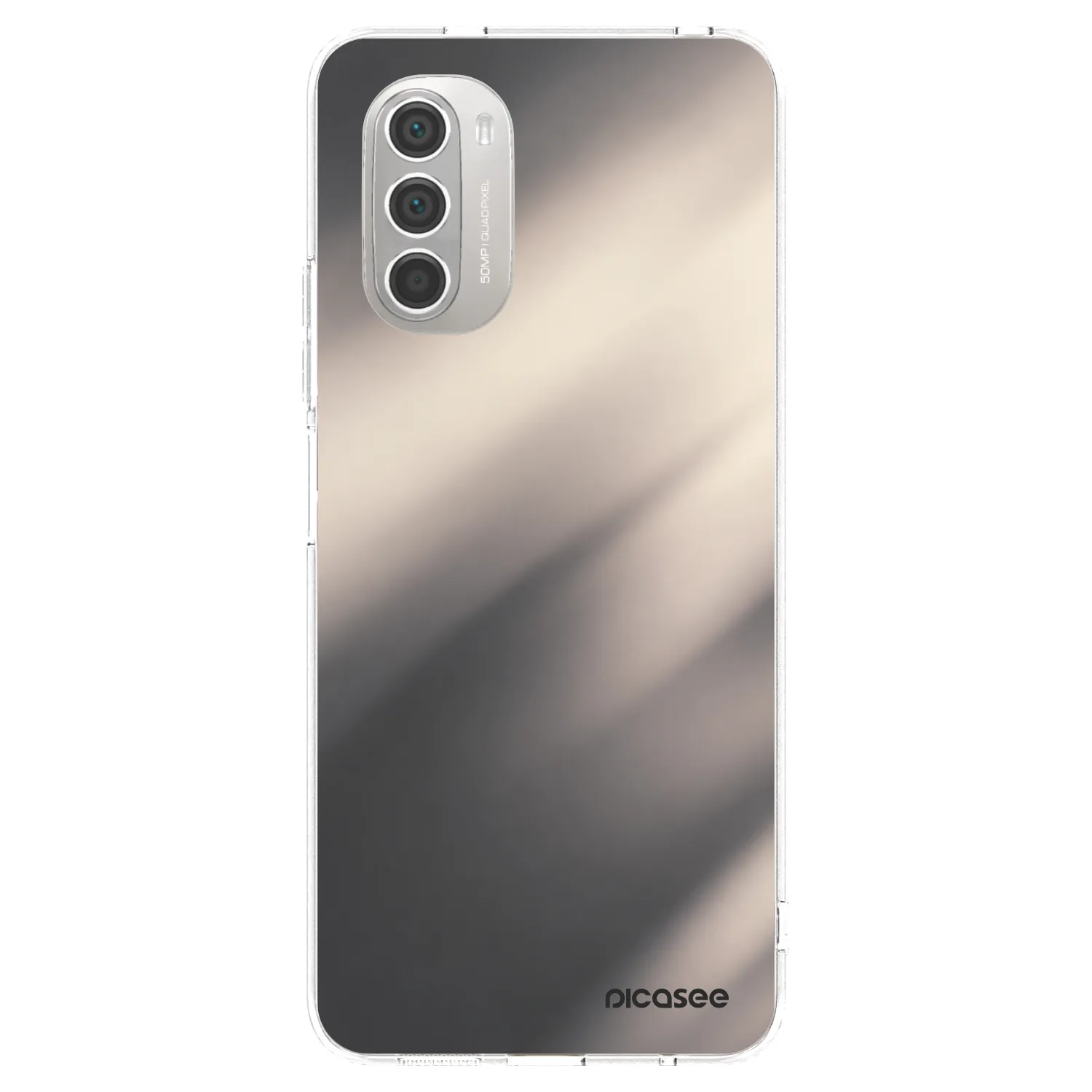 Picasee husă transparentă din silicon pentru Motorola Moto G51 - Smoky Beige