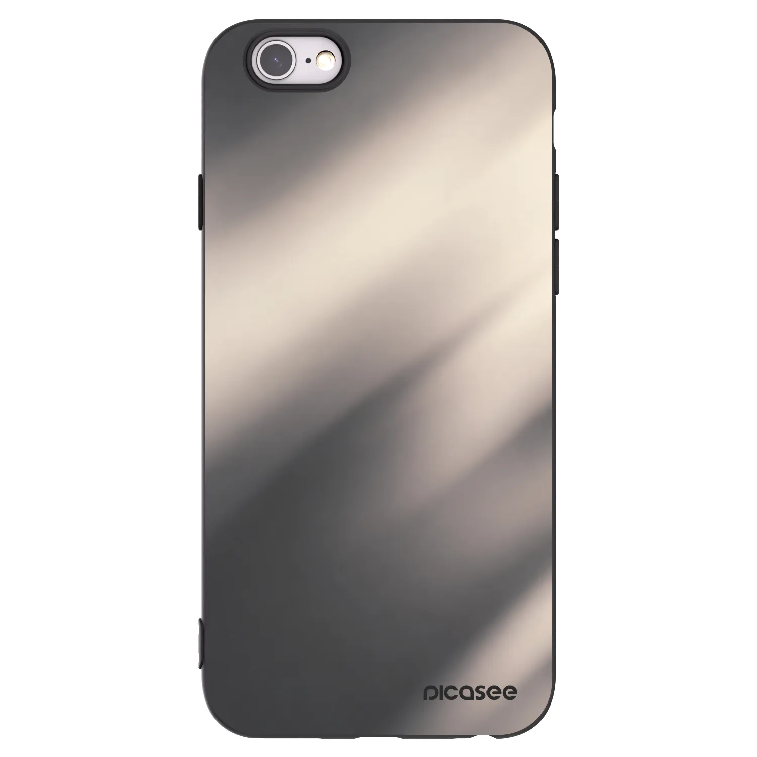 Picasee husă neagră din silicon pentru Apple iPhone 6/6S - Smoky Beige