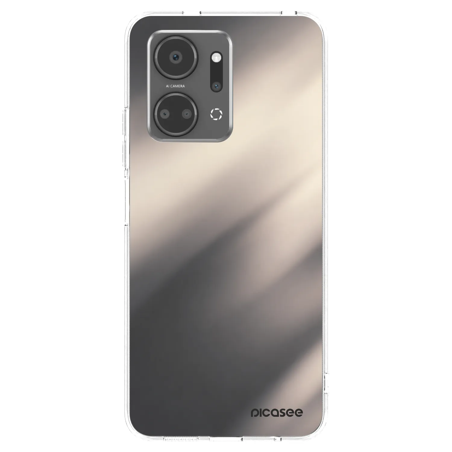 Picasee husă transparentă din silicon pentru Honor X7a - Smoky Beige