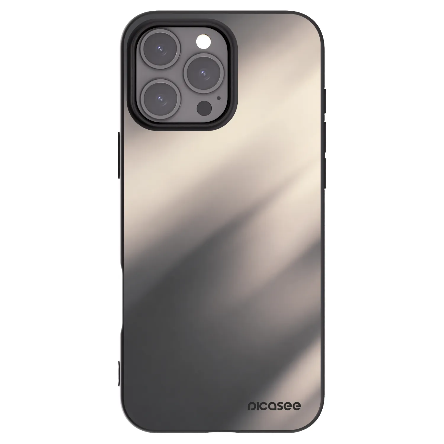Picasee husă neagră din silicon pentru Apple iPhone 16 Pro Max - Smoky Beige