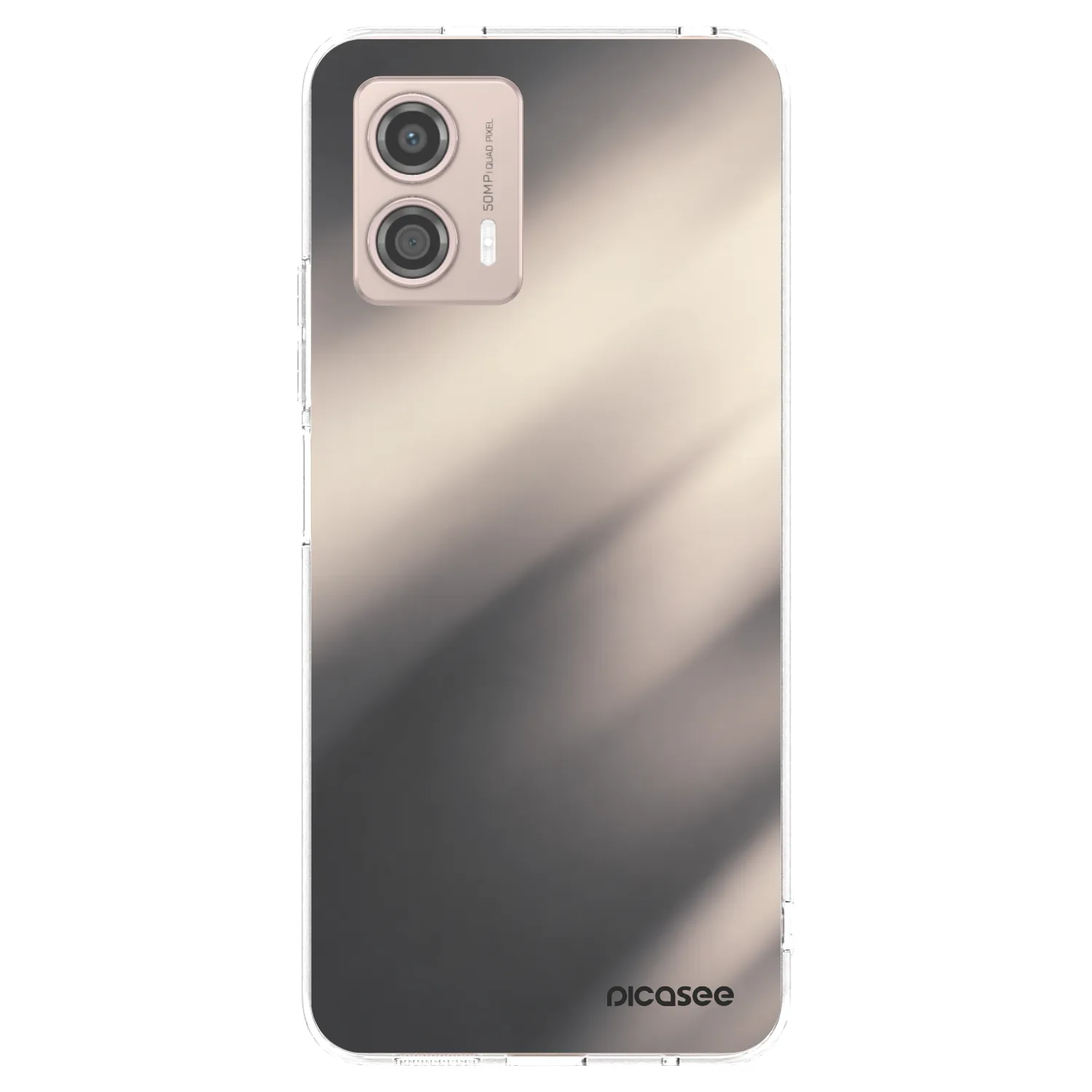 Picasee husă transparentă din silicon pentru Motorola Moto G53 5G - Smoky Beige
