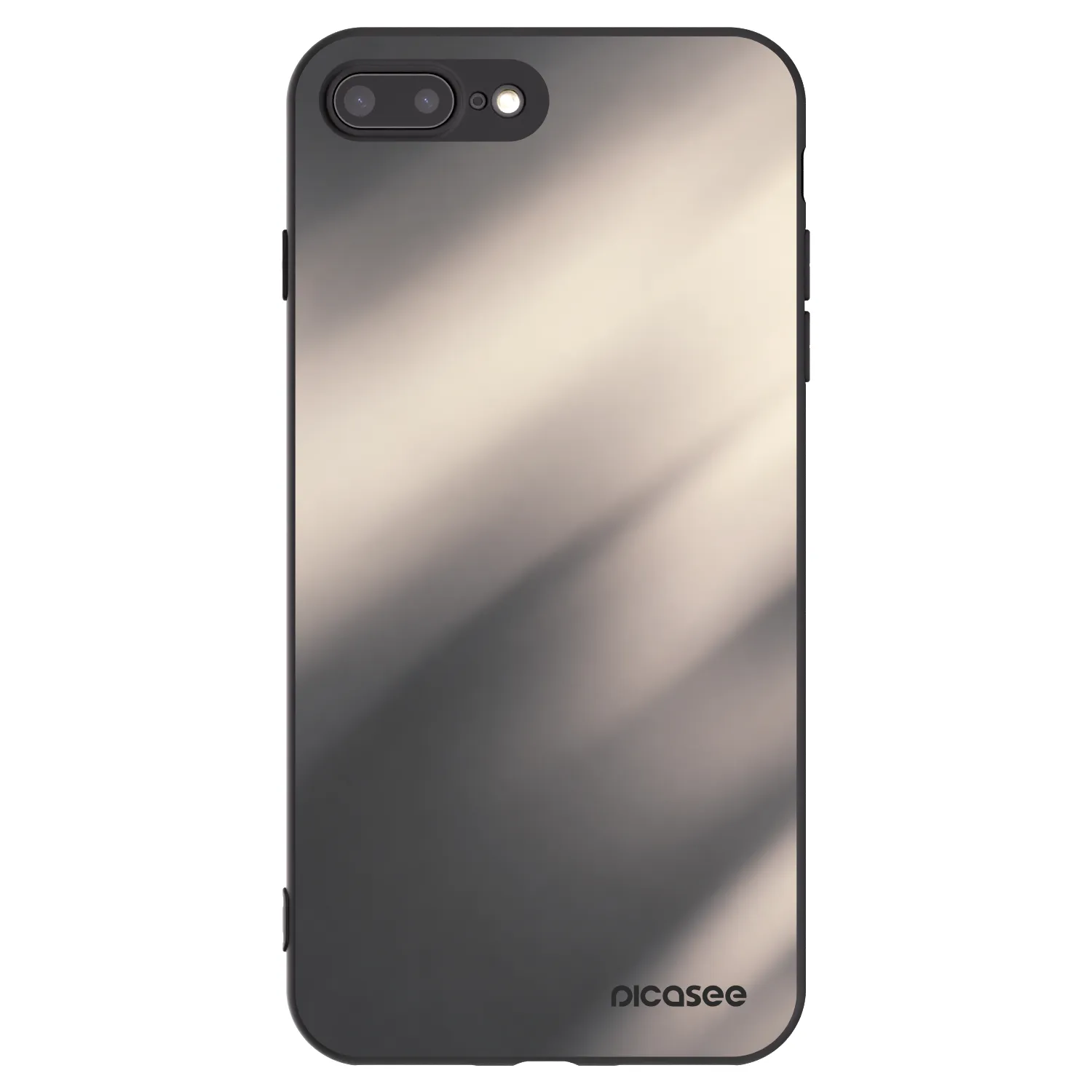 Picasee husă neagră din silicon pentru Apple iPhone 8 Plus - Smoky Beige