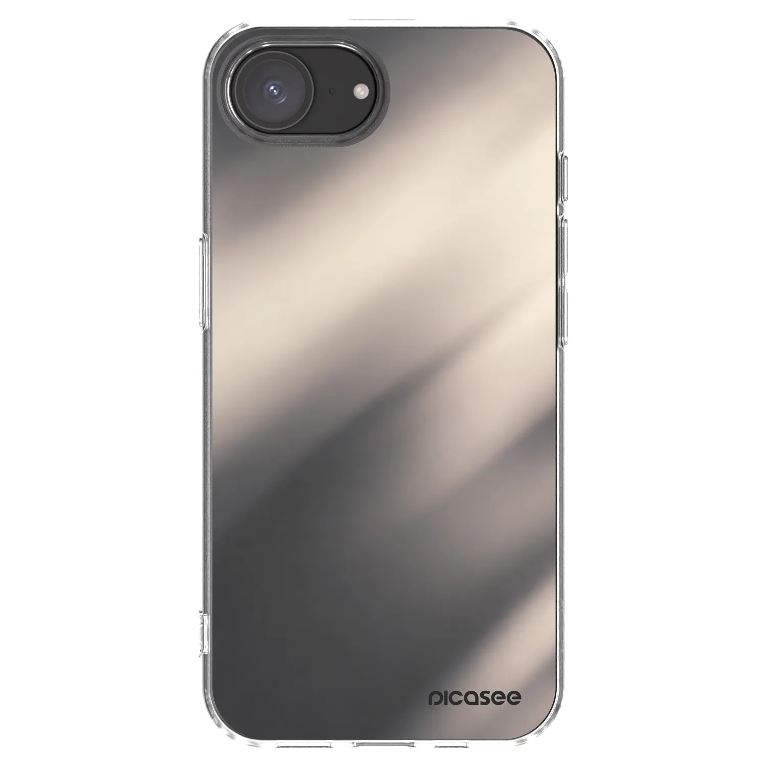 Picasee husă transparentă din silicon pentru Apple iPhone 16e - Smoky Beige