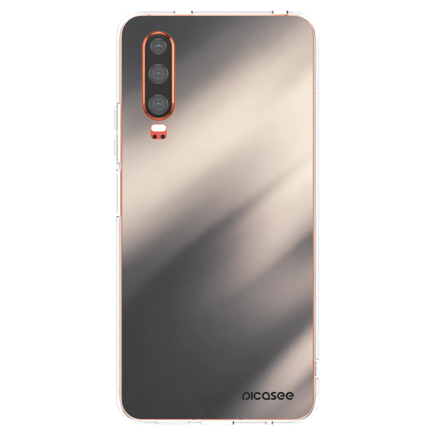Picasee husă transparentă din silicon pentru Huawei P30 - Smoky Beige
