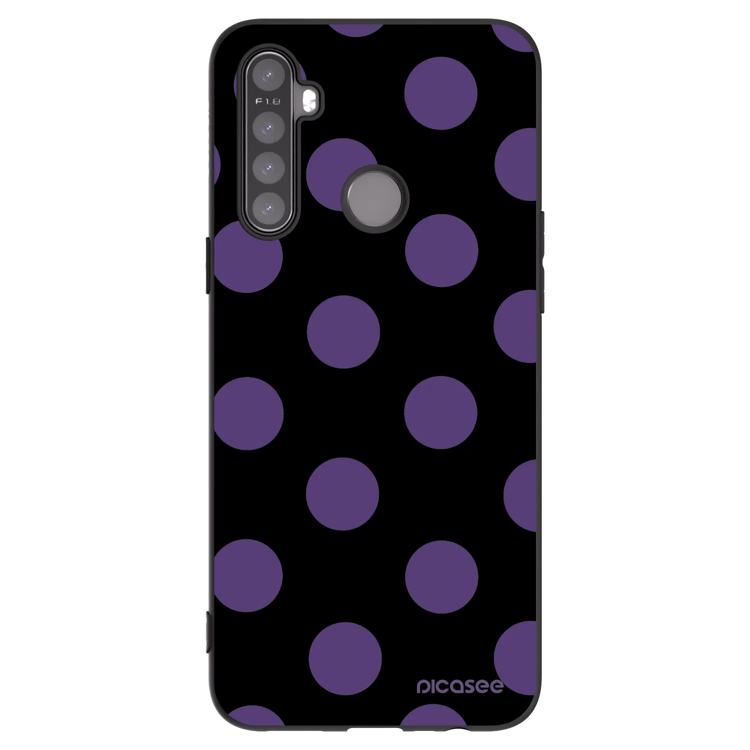Picasee husă neagră din silicon pentru Realme 6i - Big flickers