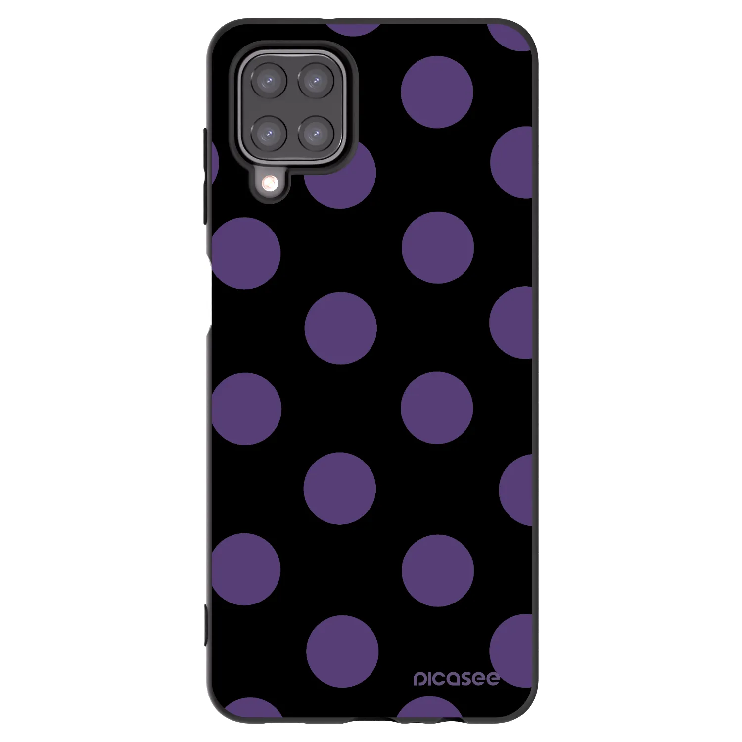 Picasee husă neagră din silicon pentru Samsung Galaxy A12 A125F - Big flickers