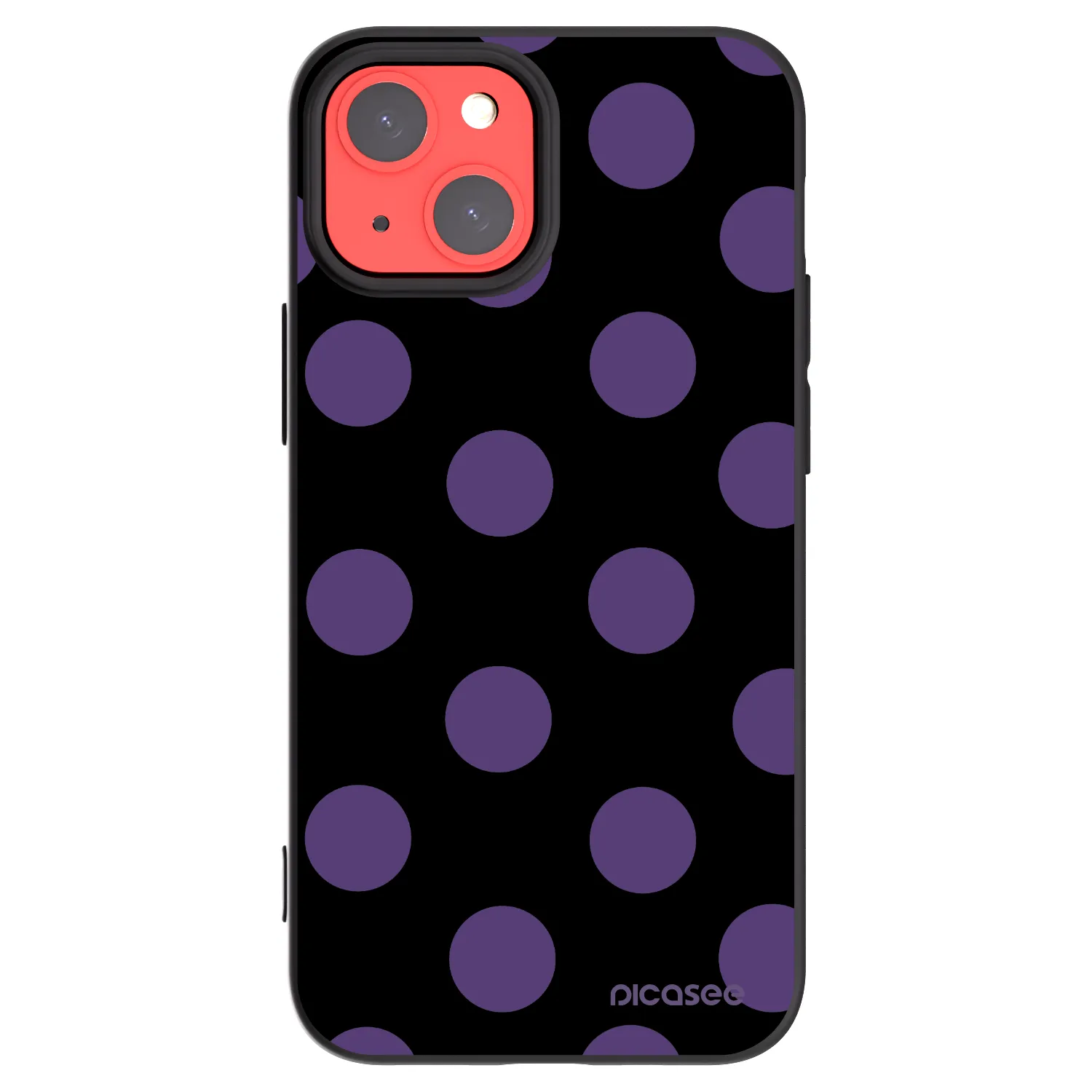 Picasee husă neagră din silicon pentru Apple iPhone 13 mini - Big flickers