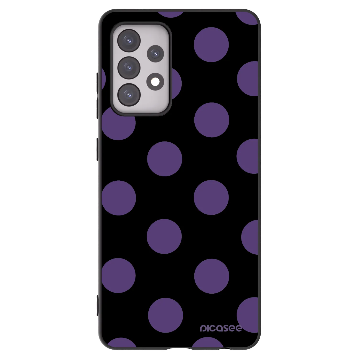 Picasee husă neagră din silicon pentru Samsung Galaxy A52s 5G A528B - Big flickers
