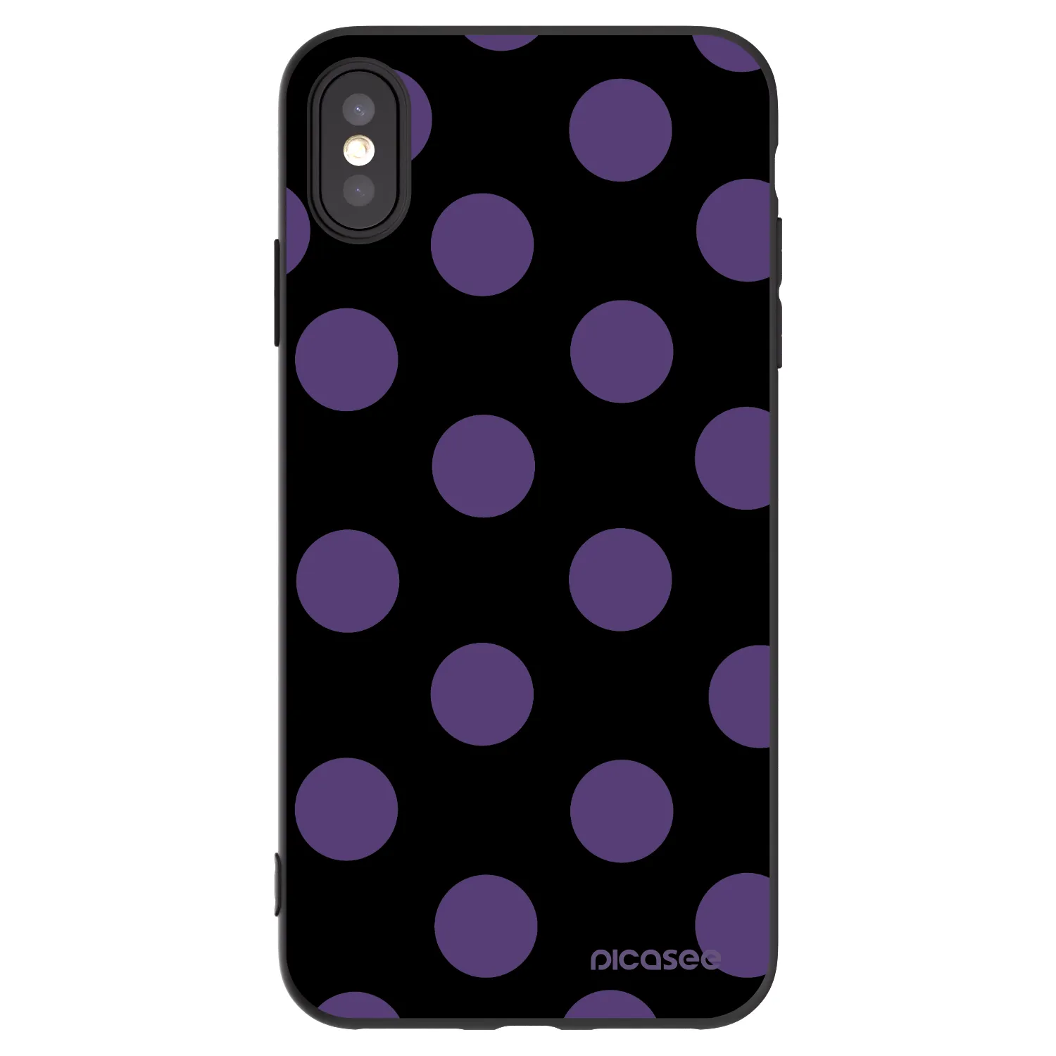 Picasee husă neagră din silicon pentru Apple iPhone XS Max - Big flickers