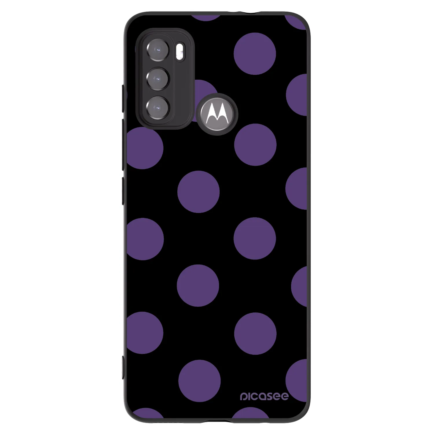 Picasee husă neagră din silicon pentru Motorola Moto G60 - Big flickers