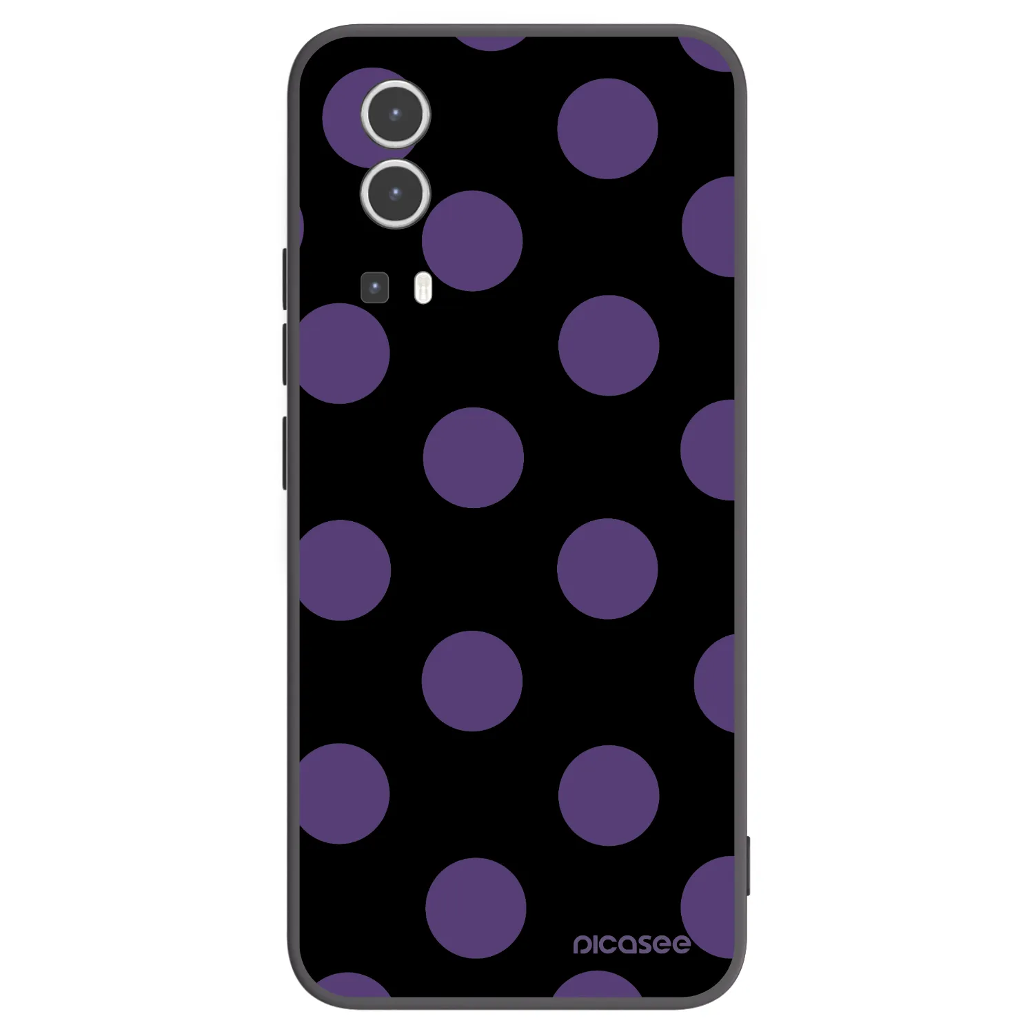 Picasee husă neagră din silicon pentru Vivo Y72 5G - Big flickers