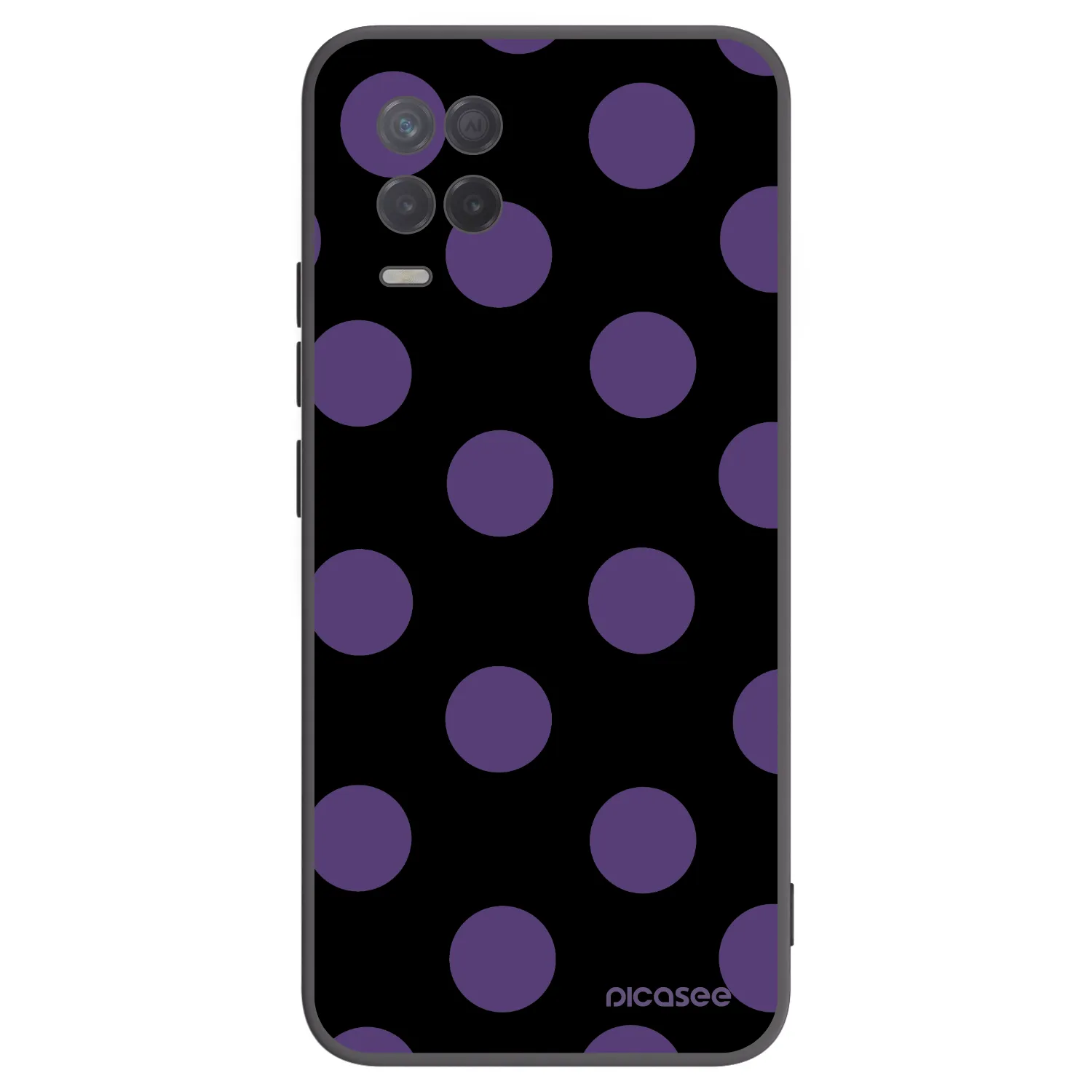 Picasee husă neagră din silicon pentru Realme 8 5G - Big flickers