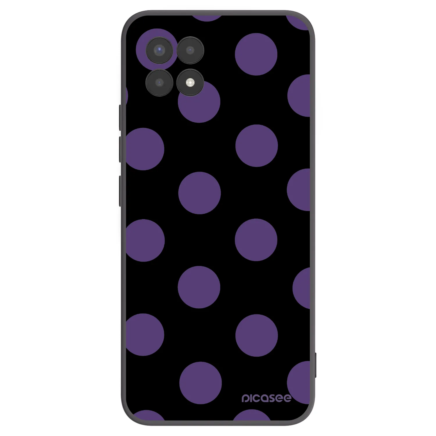 Picasee husă neagră din silicon pentru Realme 8i - Big flickers