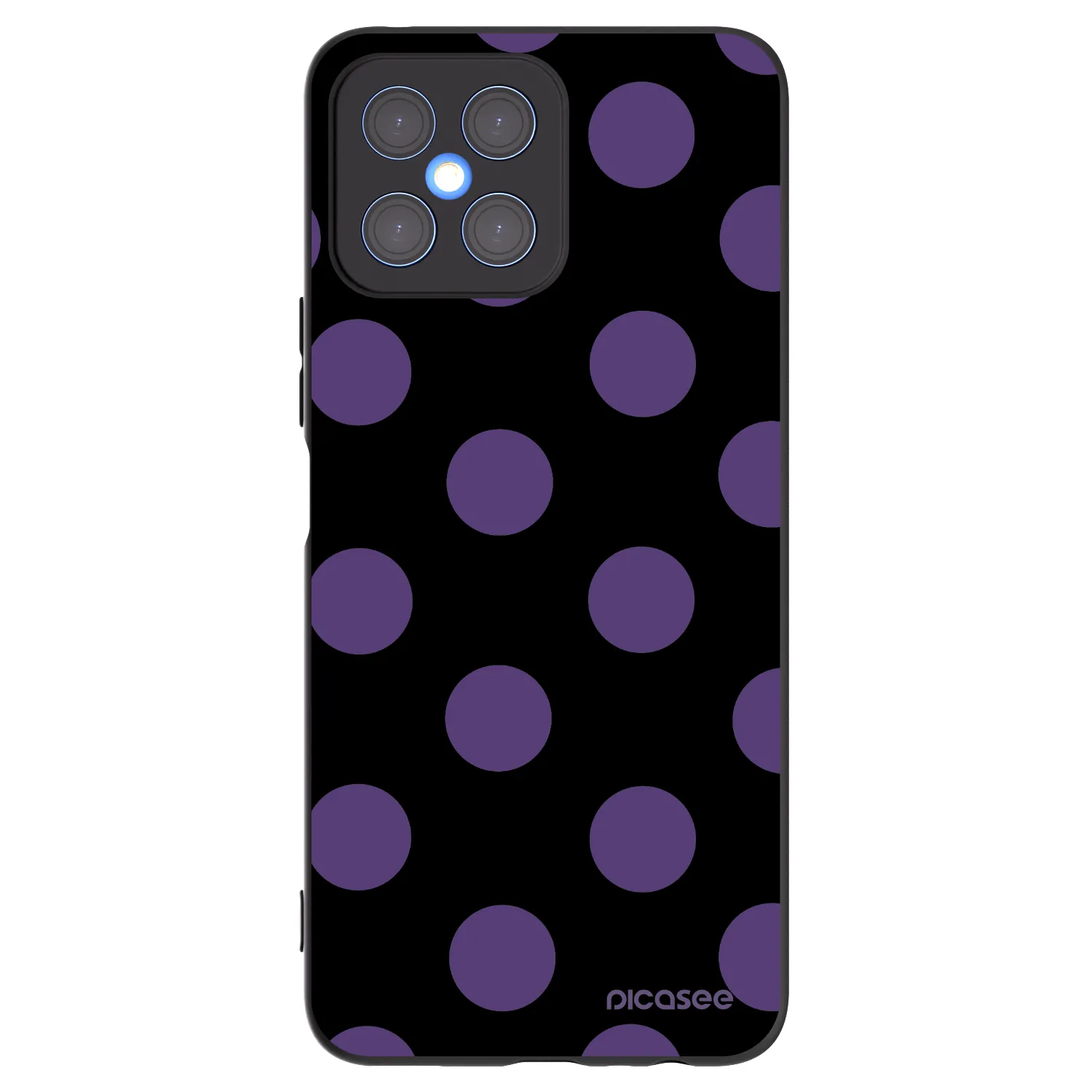 Picasee husă neagră din silicon pentru Honor X8 4G - Big flickers