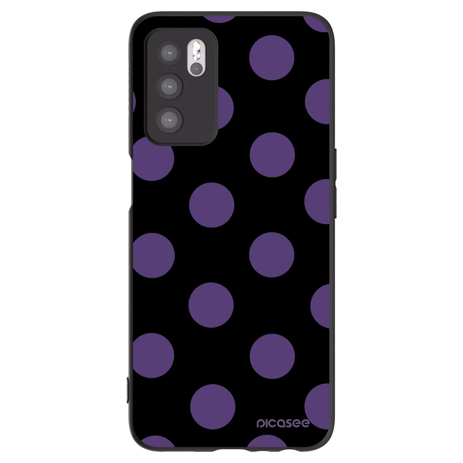 Picasee husă neagră din silicon pentru OPPO A16 - Big flickers
