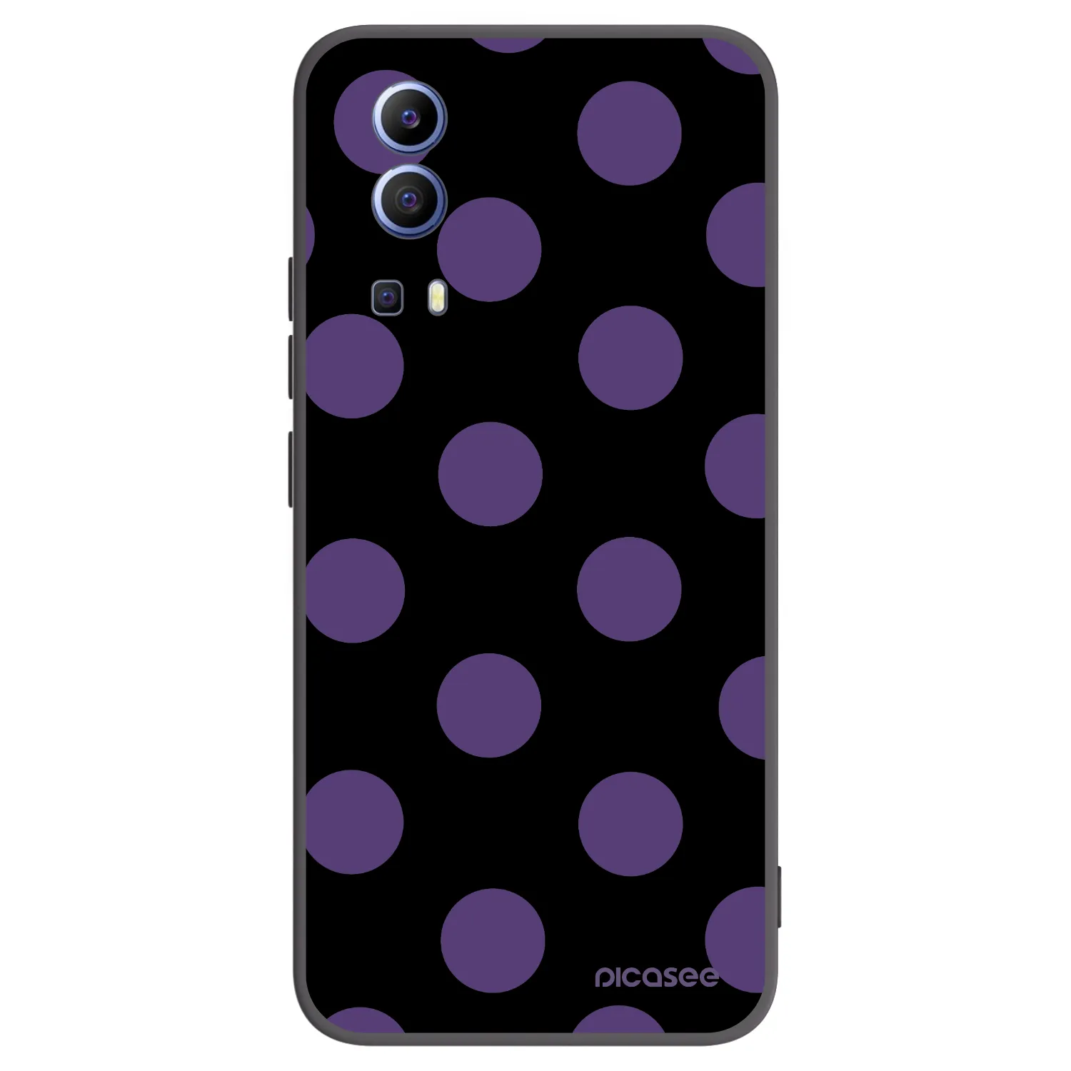 Picasee husă neagră din silicon pentru Vivo Y52 5G - Big flickers
