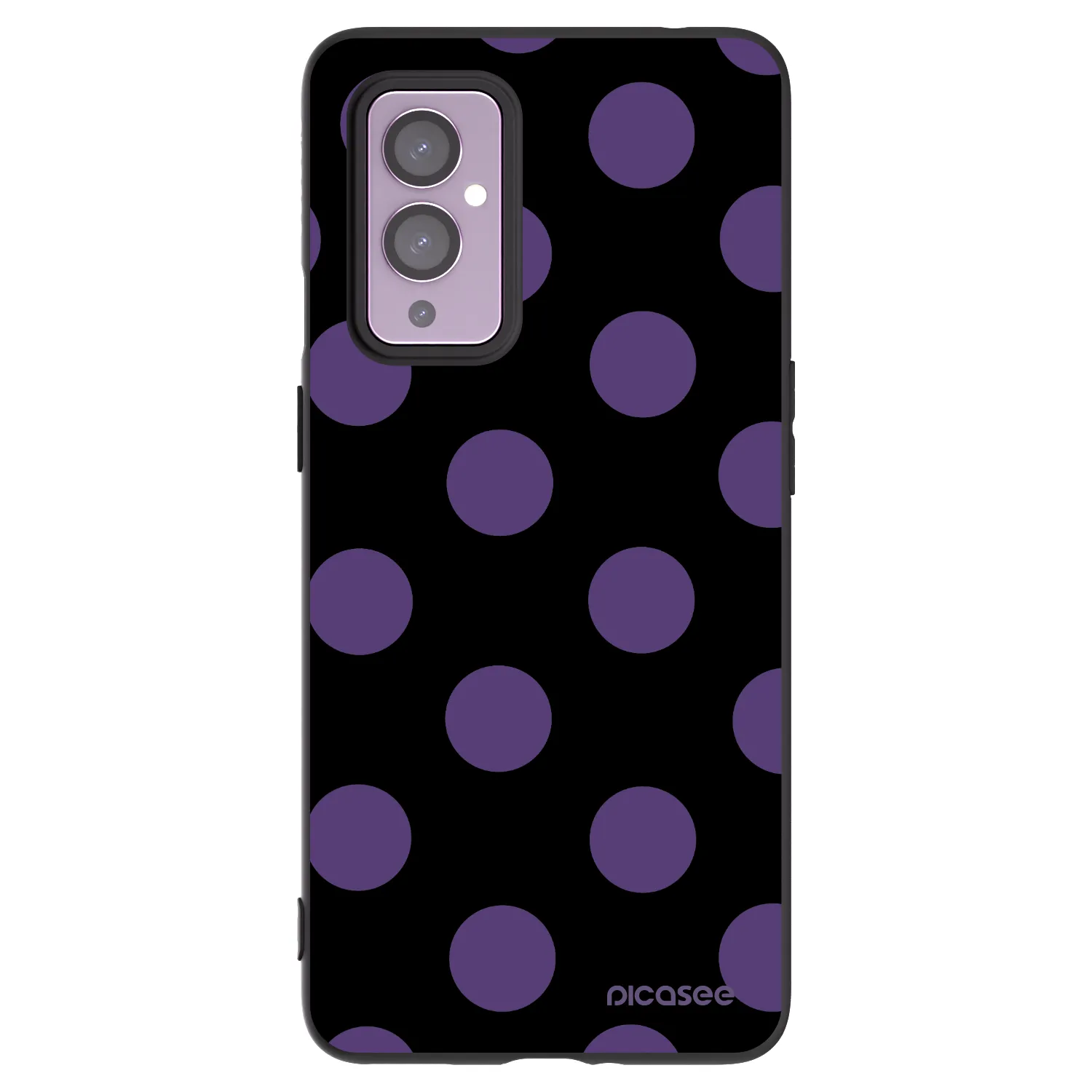 Picasee husă neagră din silicon pentru OnePlus 9 - Big flickers