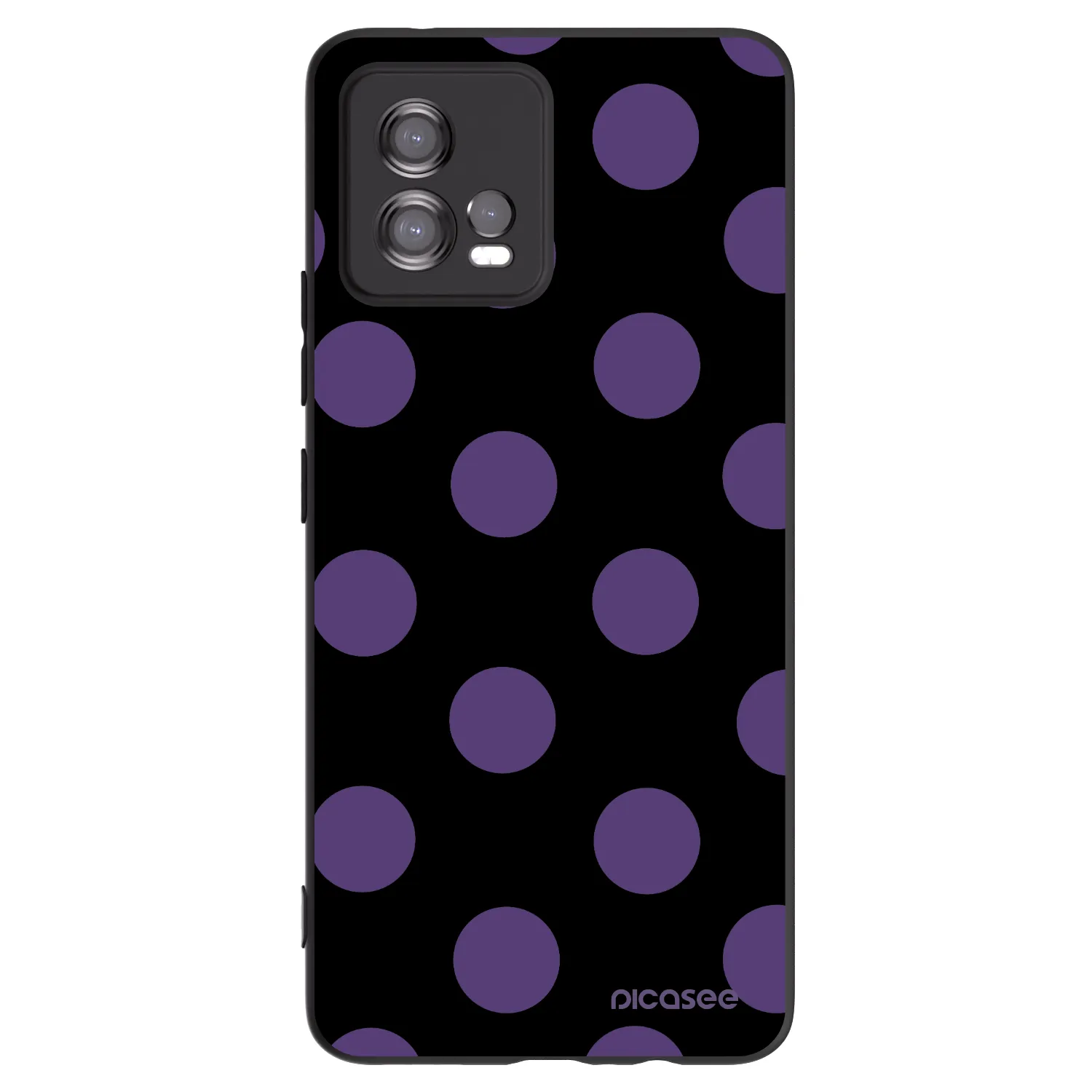 Picasee husă neagră din silicon pentru Motorola Moto G72 - Big flickers