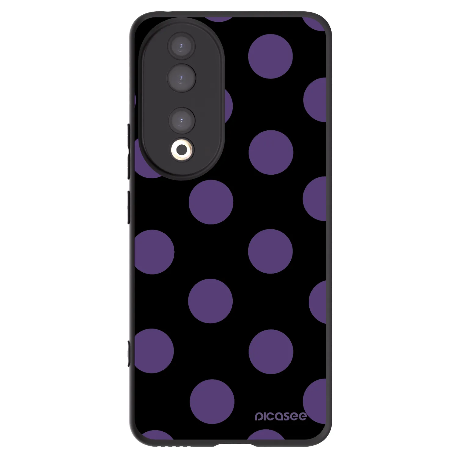 Picasee husă neagră din silicon pentru Honor 90 5G - Big flickers