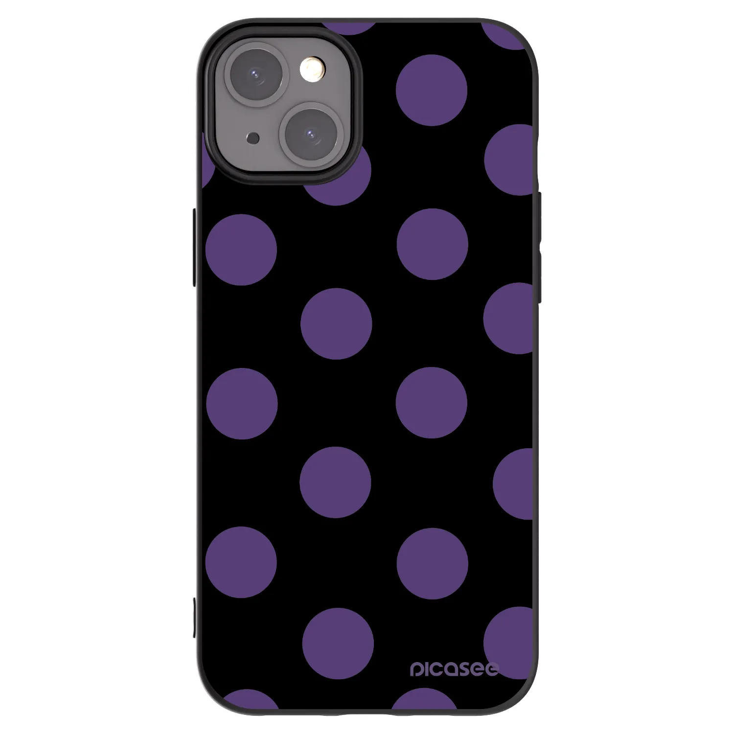 Picasee husă neagră din silicon pentru Apple iPhone 15 Plus - Big flickers