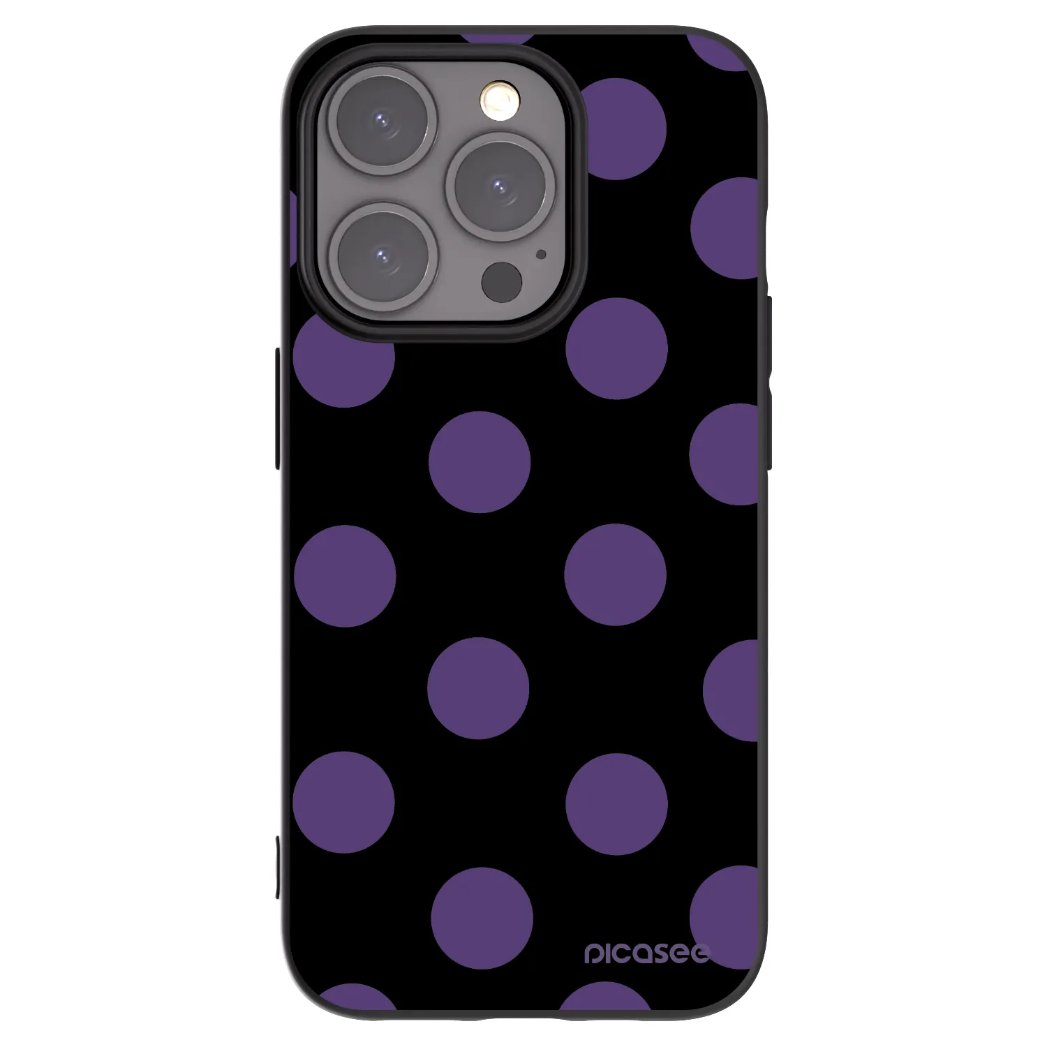 Picasee husă neagră din silicon pentru Apple iPhone 15 Pro - Big flickers