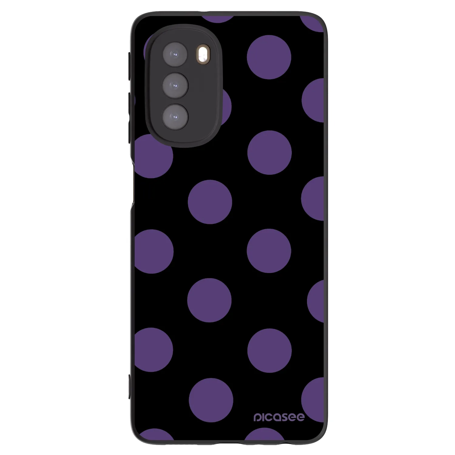 Picasee husă neagră din silicon pentru Motorola Moto G51 - Big flickers