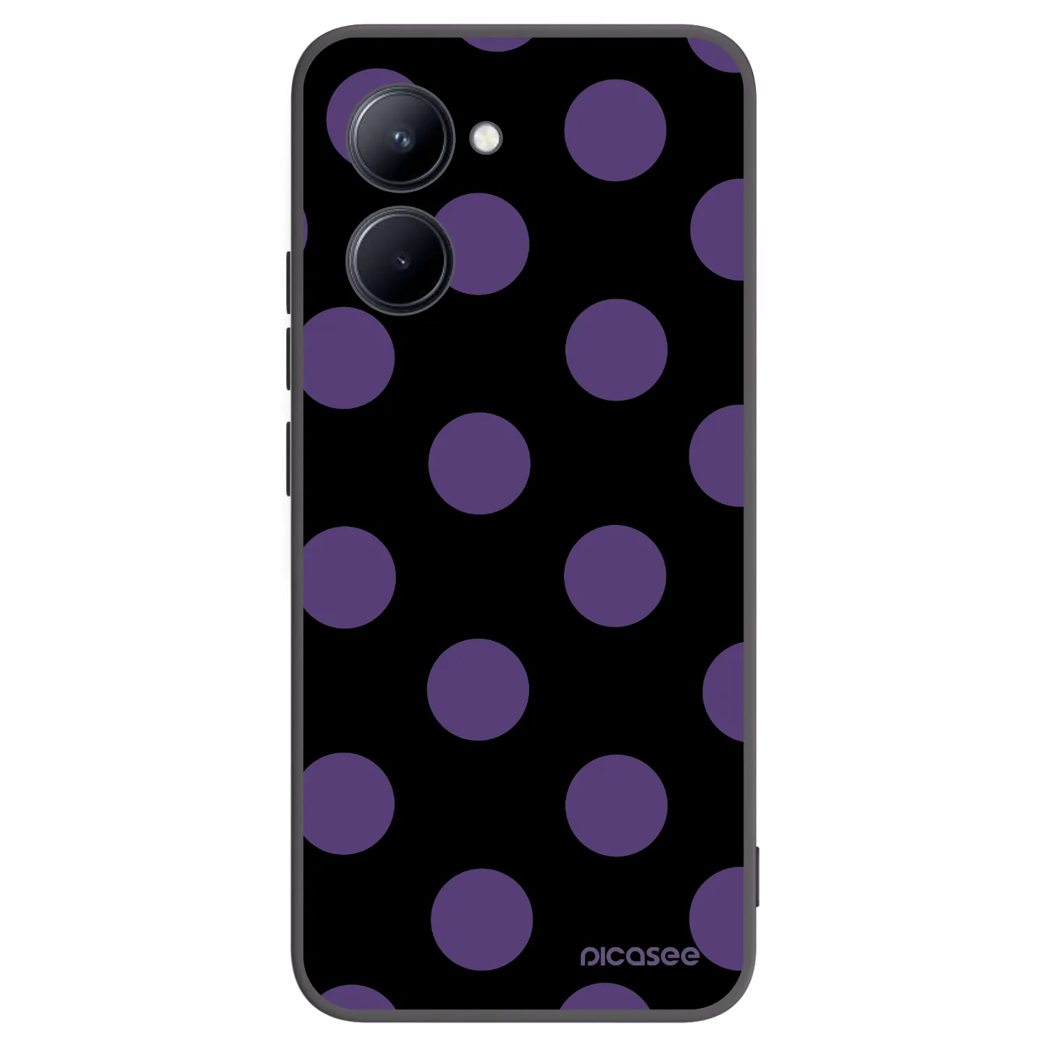 Picasee husă neagră din silicon pentru Realme C33 (2023) - Big flickers