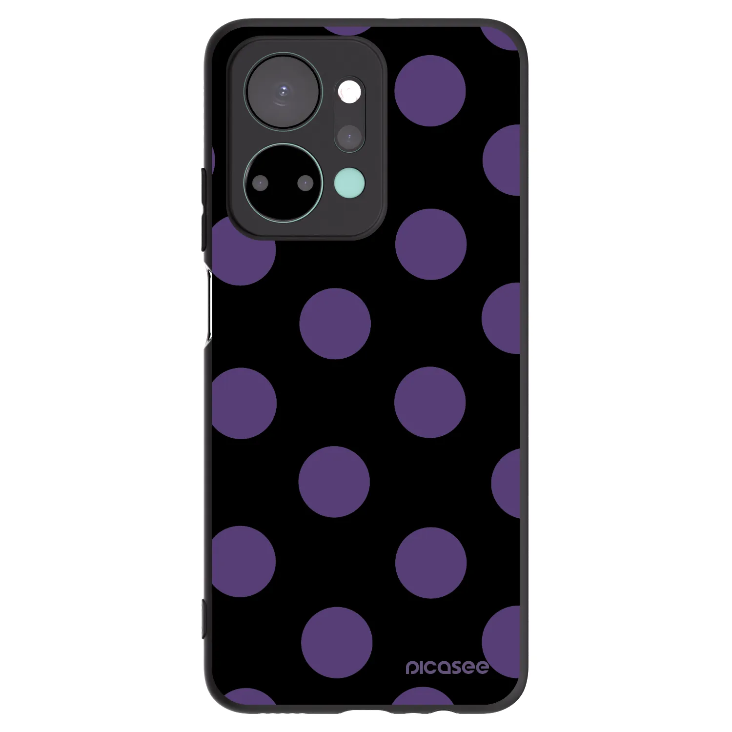 Picasee husă neagră din silicon pentru Honor X7a - Big flickers