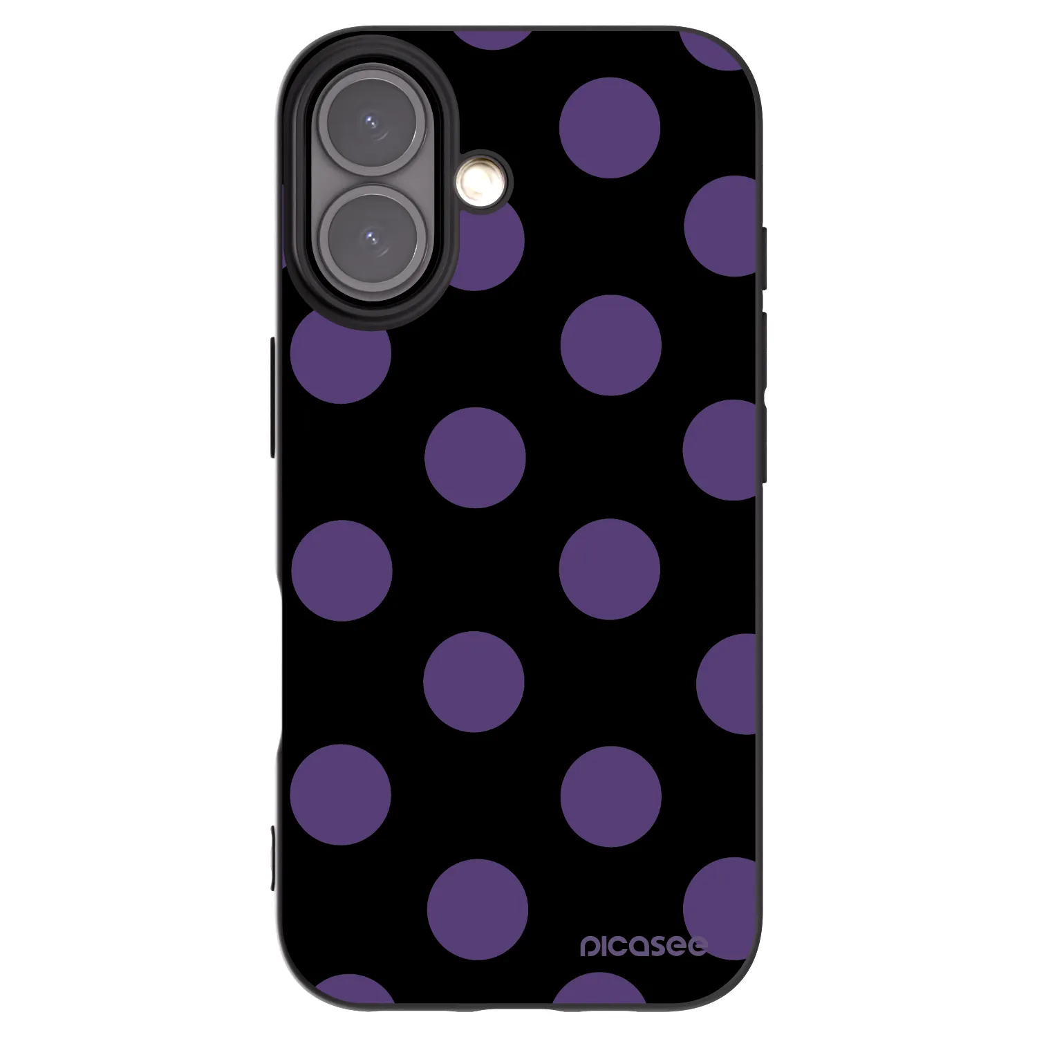 Picasee husă neagră din silicon pentru Apple iPhone 16 - Big flickers