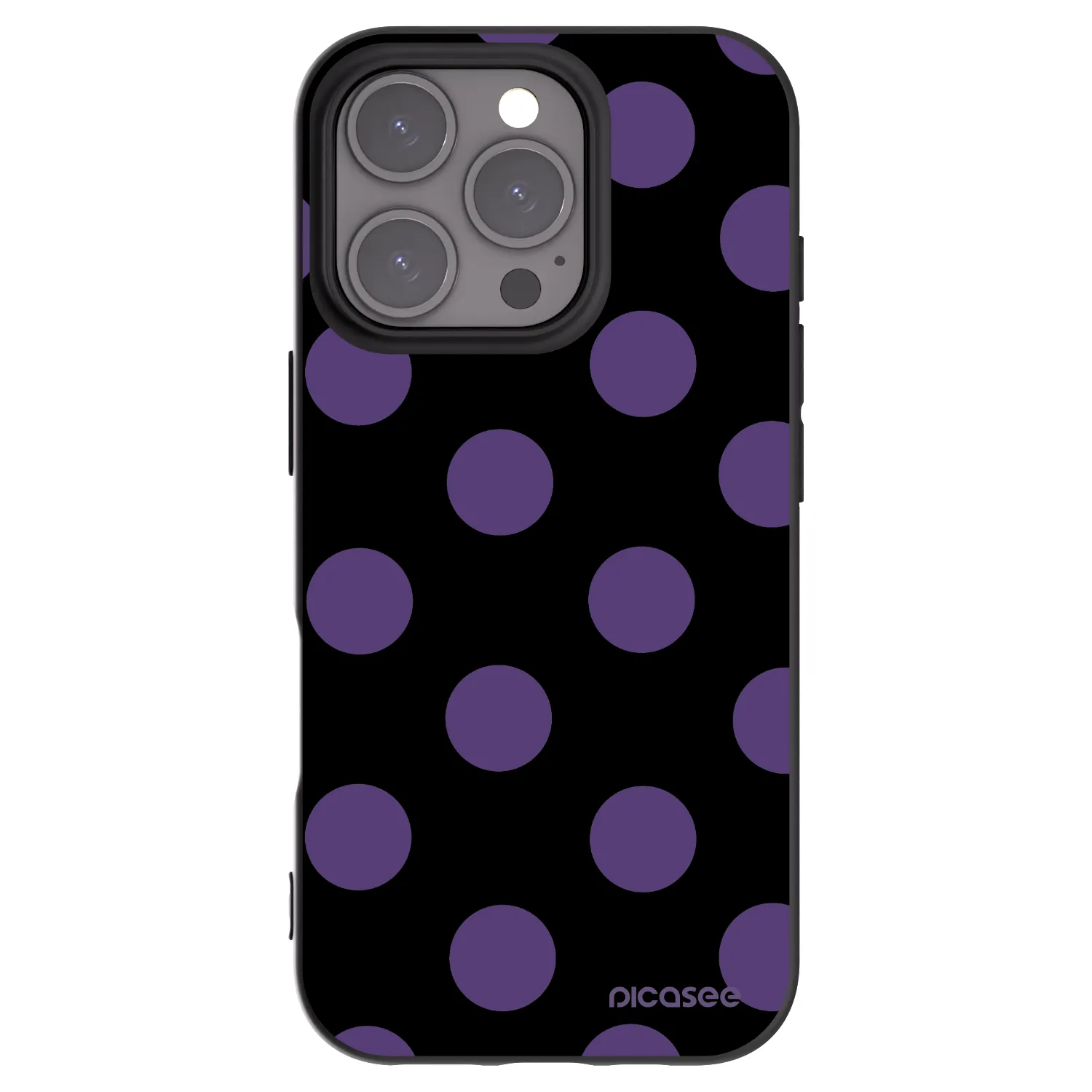 Picasee husă neagră din silicon pentru Apple iPhone 16 Pro - Big flickers