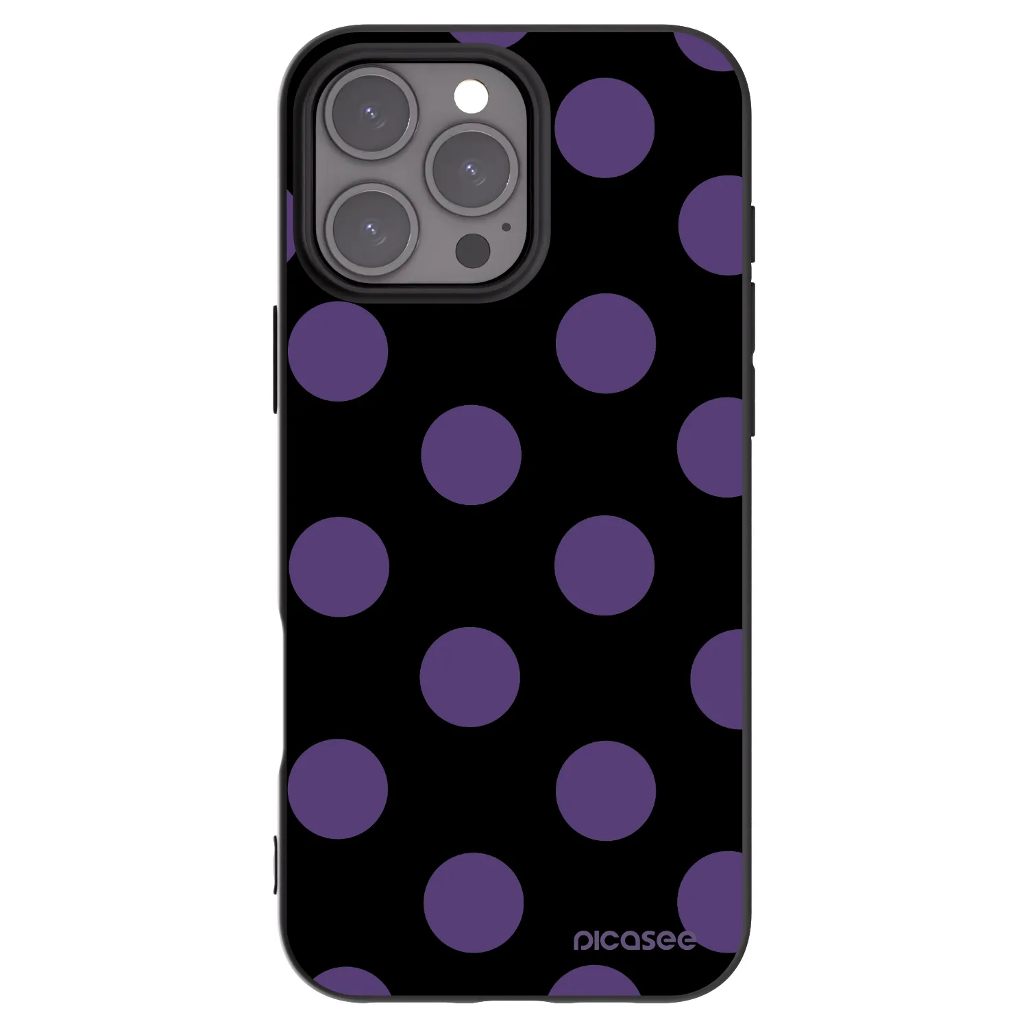 Picasee husă neagră din silicon pentru Apple iPhone 16 Pro Max - Big flickers