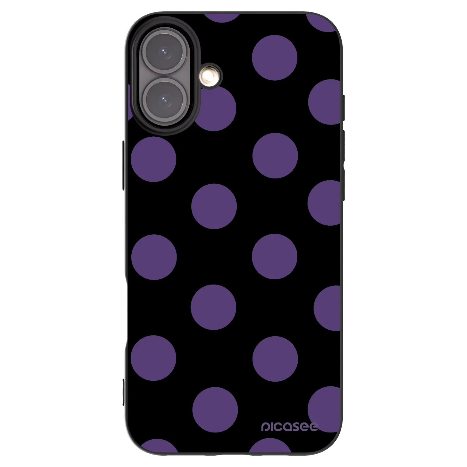 Picasee husă neagră din silicon pentru Apple iPhone 16 Plus - Big flickers