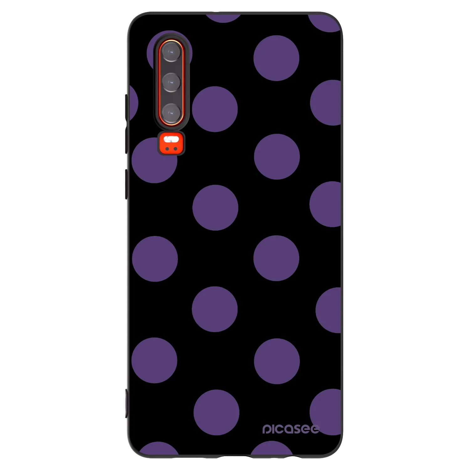 Picasee husă neagră din silicon pentru Huawei P30 - Big flickers