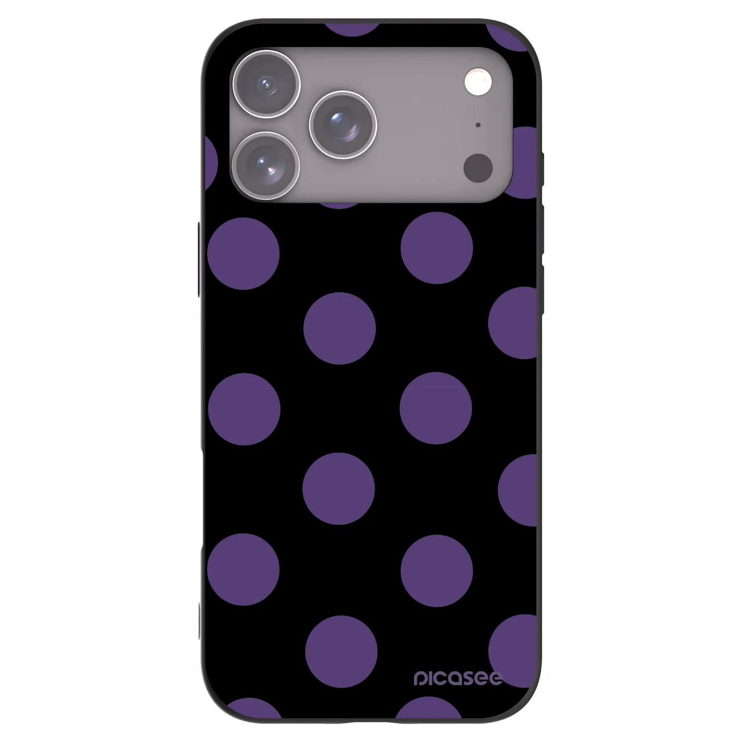 Picasee husă neagră din silicon pentru Apple iPhone 17 Pro Max - Big flickers