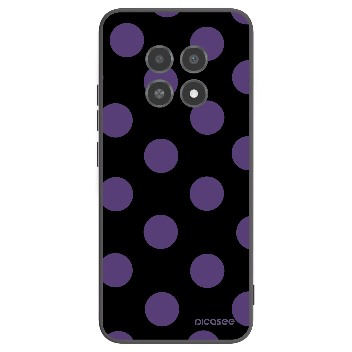 Picasee husă neagră din silicon pentru Realme 12X - Big flickers