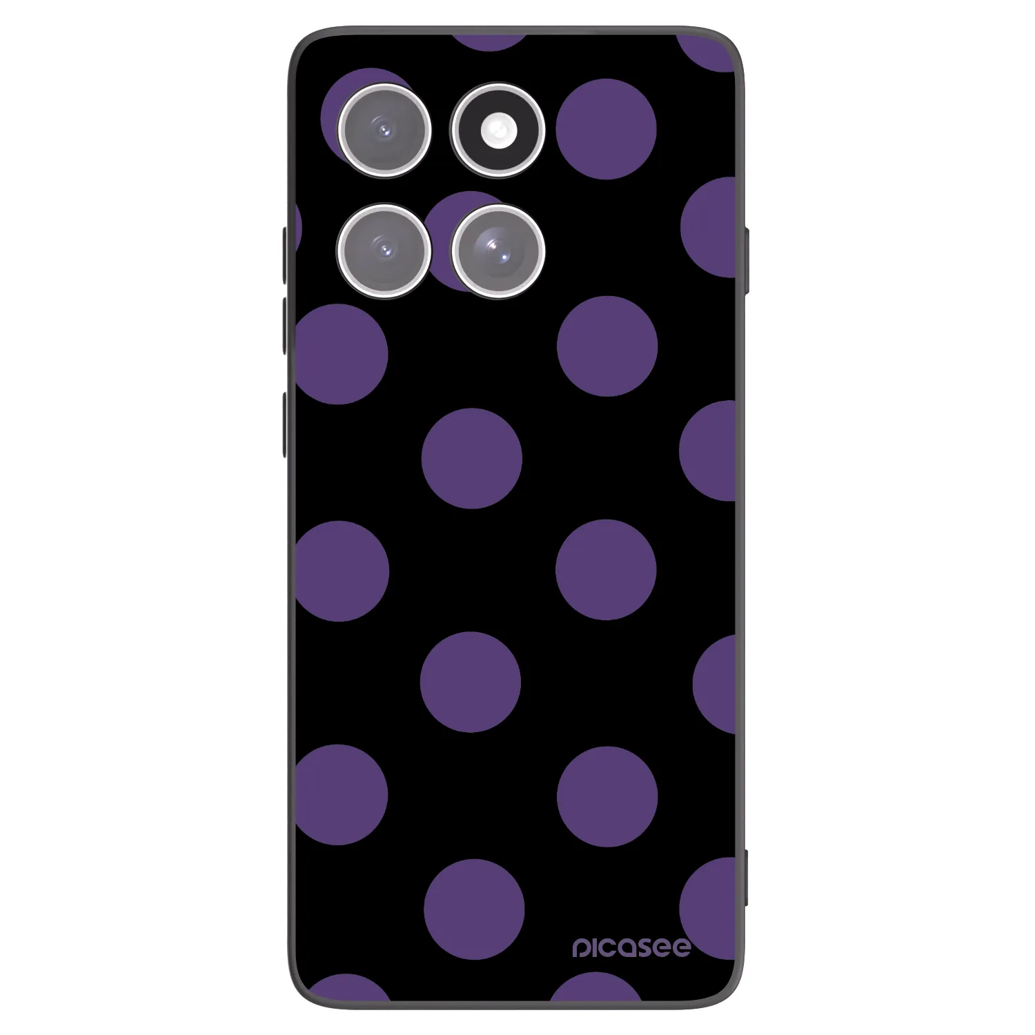 Picasee husă neagră din silicon pentru Motorola Edge 60 Pro - Big flickers