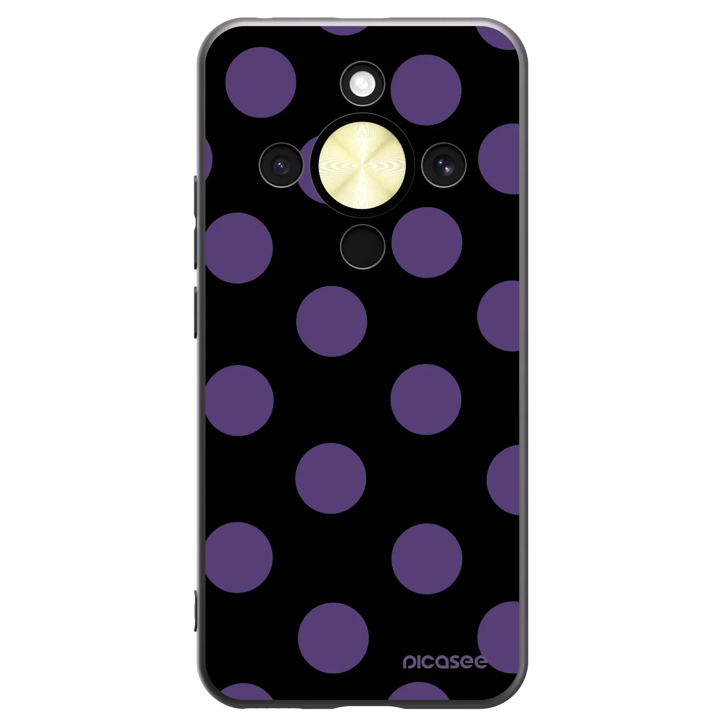 Picasee husă neagră din silicon pentru Honor Magic8 Lite 5G - Big flickers