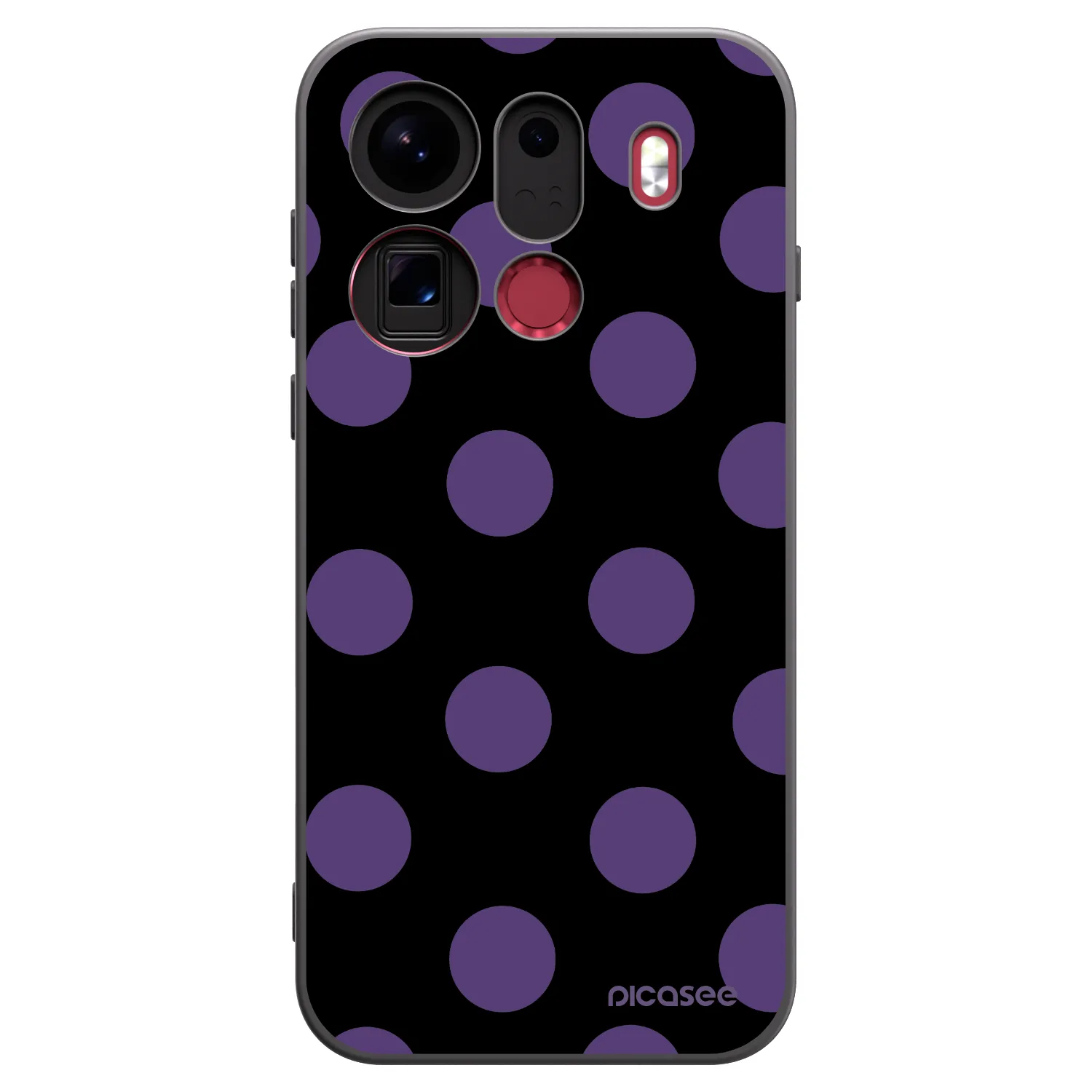 Picasee husă neagră din silicon pentru OPPO Find X9 Pro - Big flickers