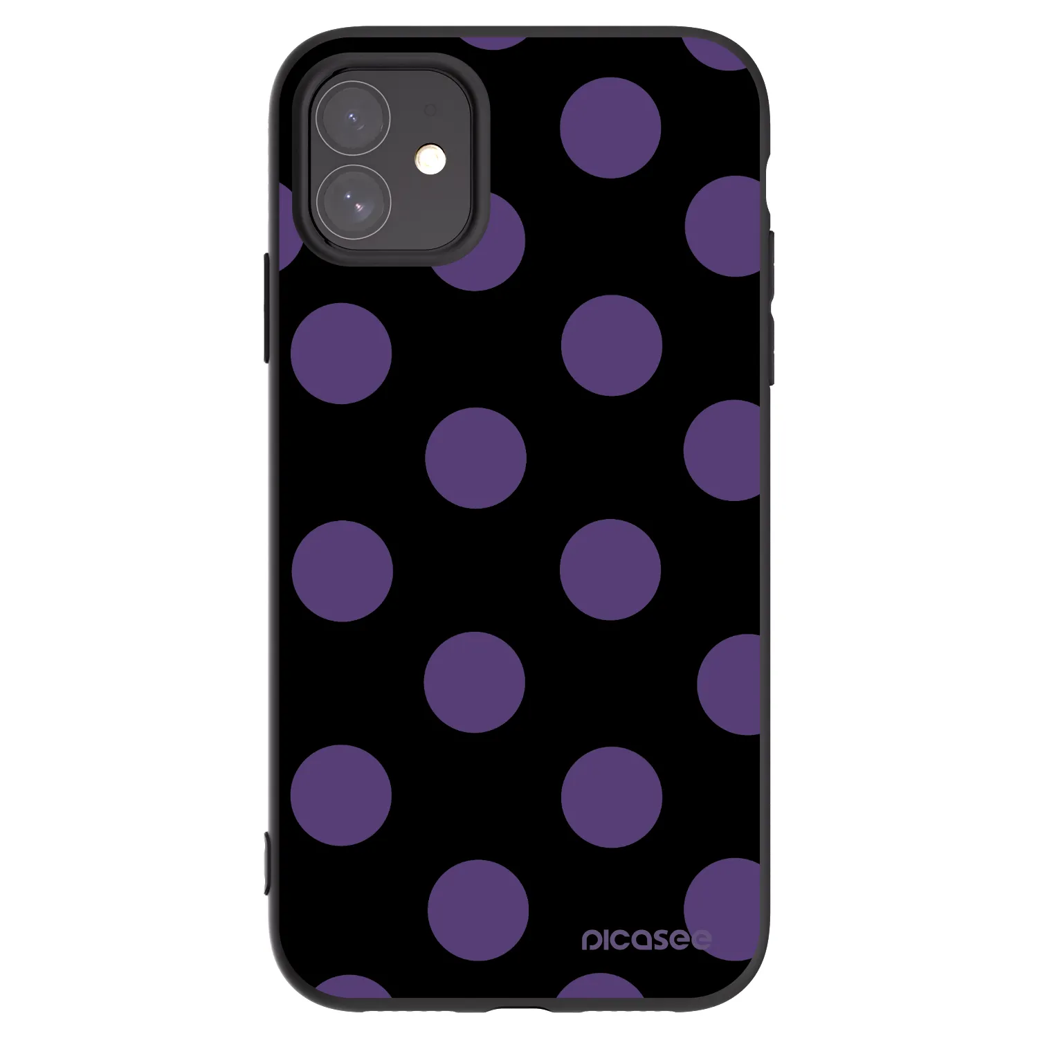 Picasee husă neagră din silicon pentru Apple iPhone 11 - Big flickers