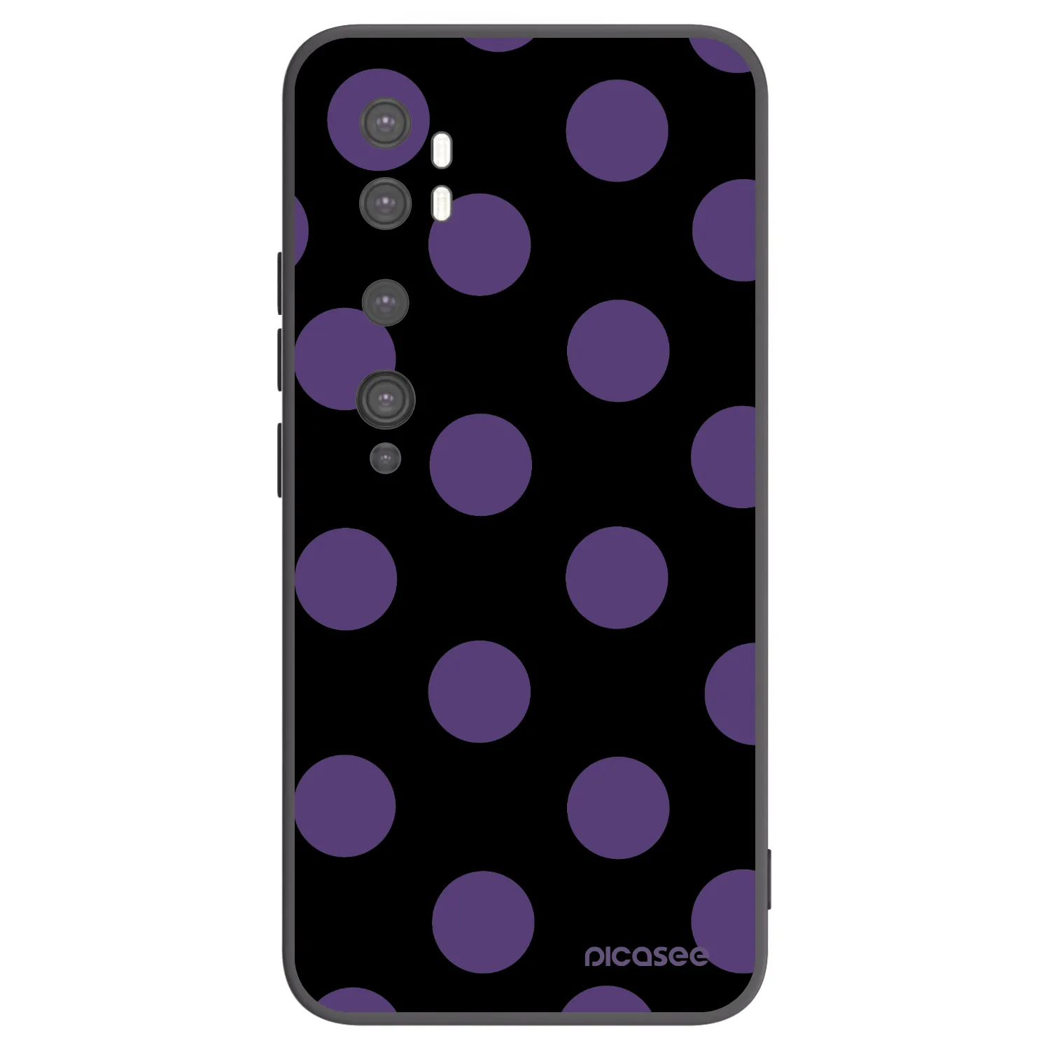 Picasee husă neagră din silicon pentru Xiaomi Mi Note 10 (Pro) - Big flickers