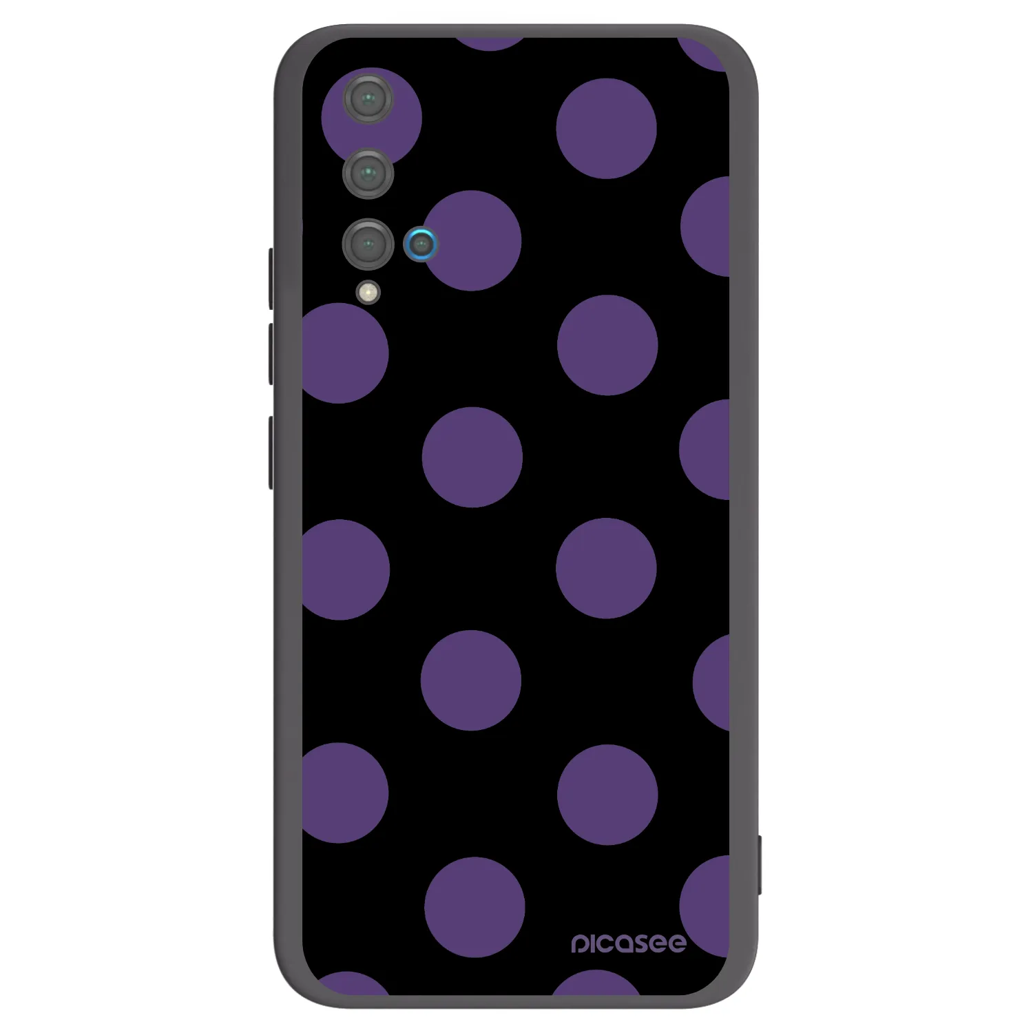 Picasee husă neagră din silicon pentru Huawei Nova 5T - Big flickers
