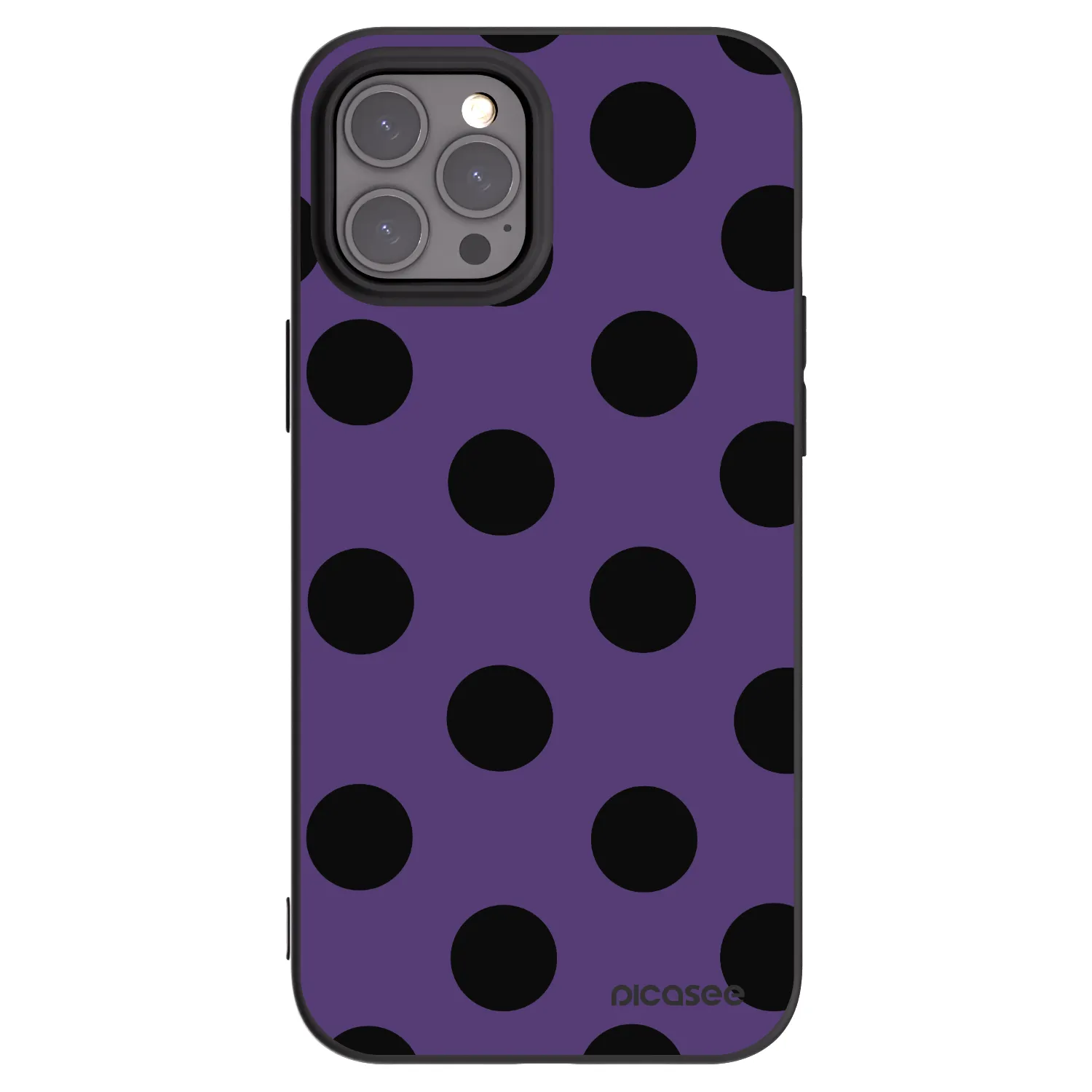 Picasee husă neagră din silicon pentru Apple iPhone 12 Pro Max - Big flickers 2