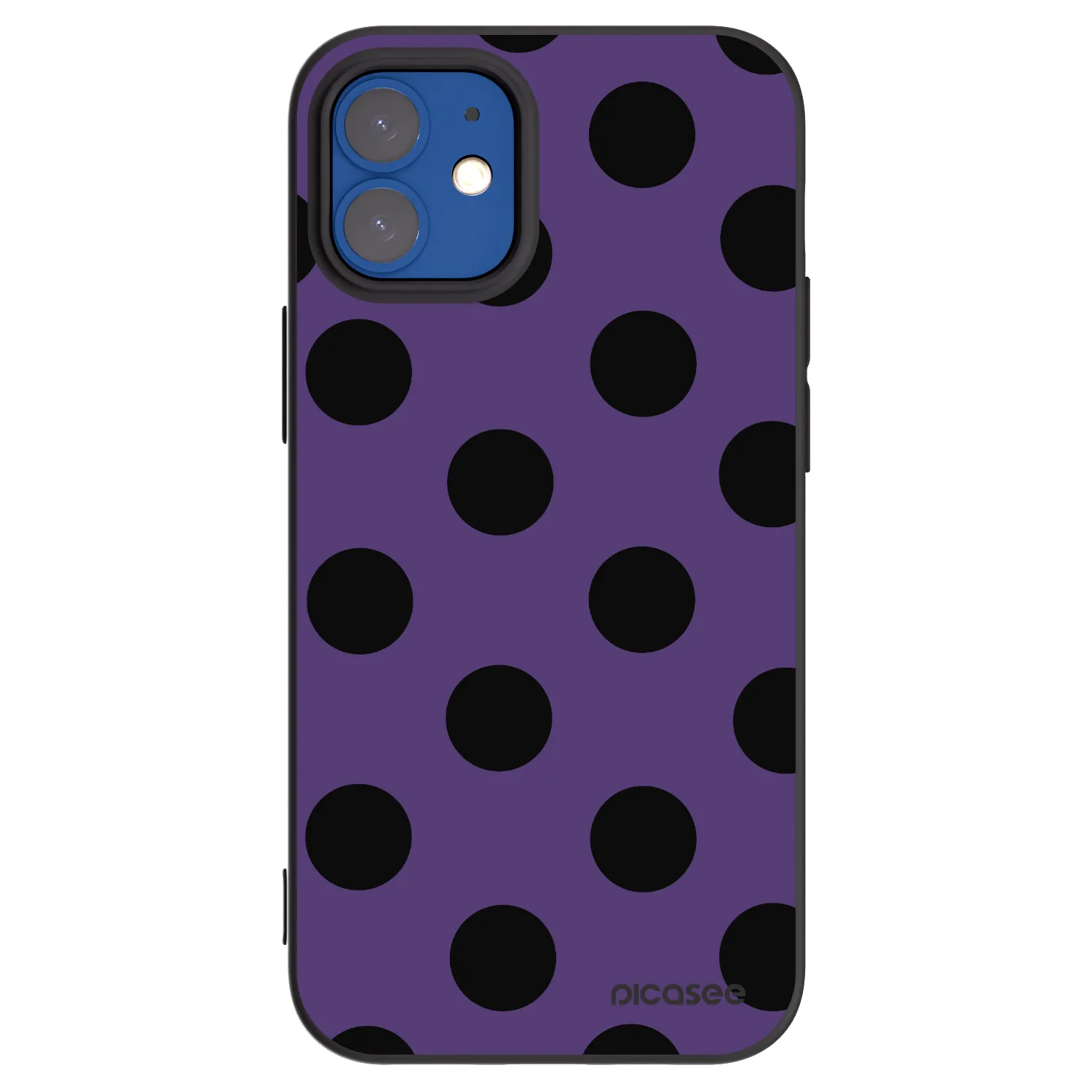 Picasee husă neagră din silicon pentru Apple iPhone 12 mini - Big flickers 2