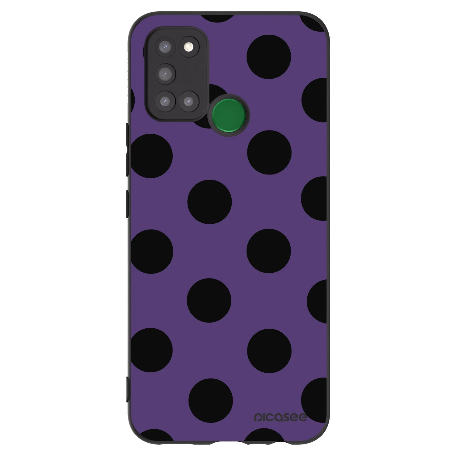 Picasee husă neagră din silicon pentru Realme 7i - Big flickers 2