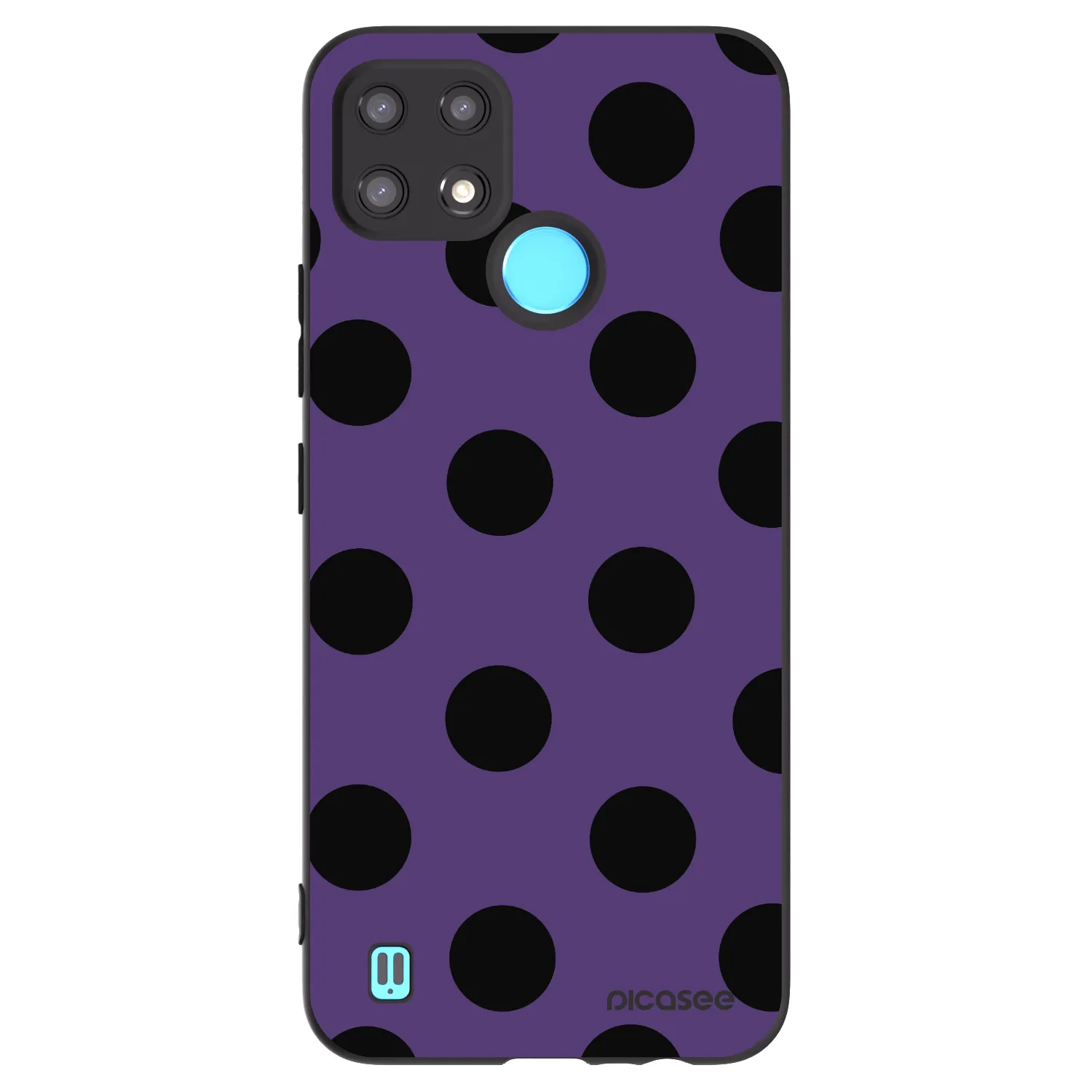 Picasee husă neagră din silicon pentru Realme C21 - Big flickers 2