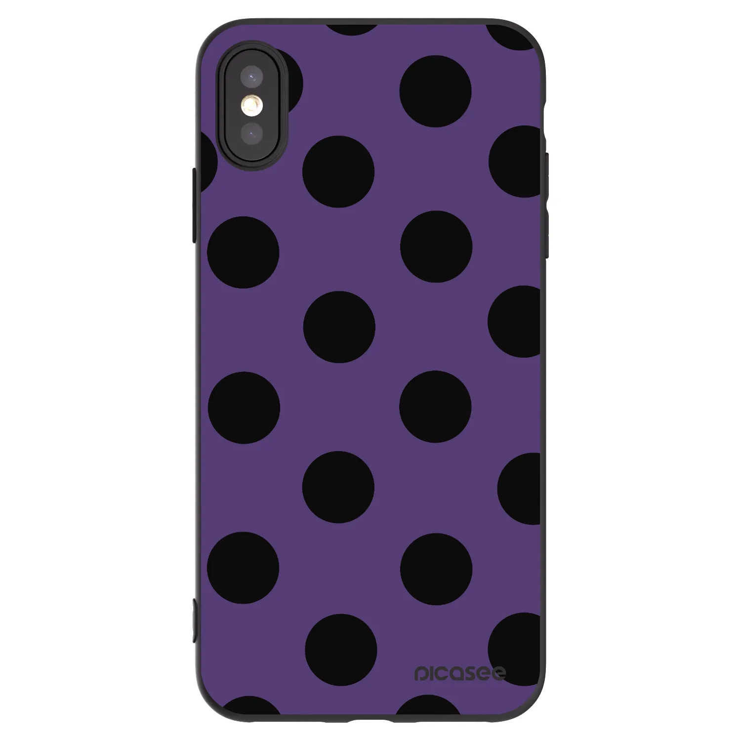 Picasee husă neagră din silicon pentru Apple iPhone XS Max - Big flickers 2