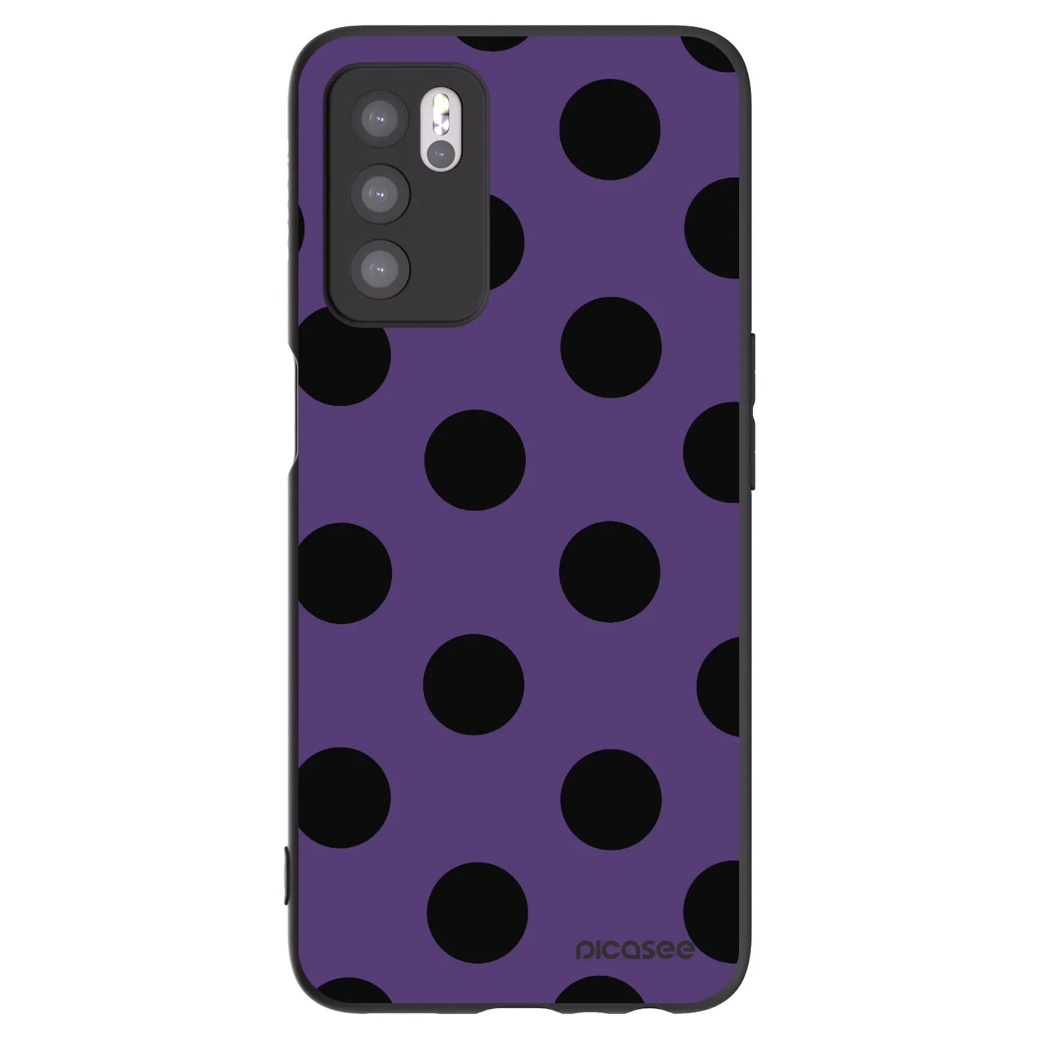 Picasee husă neagră din silicon pentru OPPO A16 - Big flickers 2