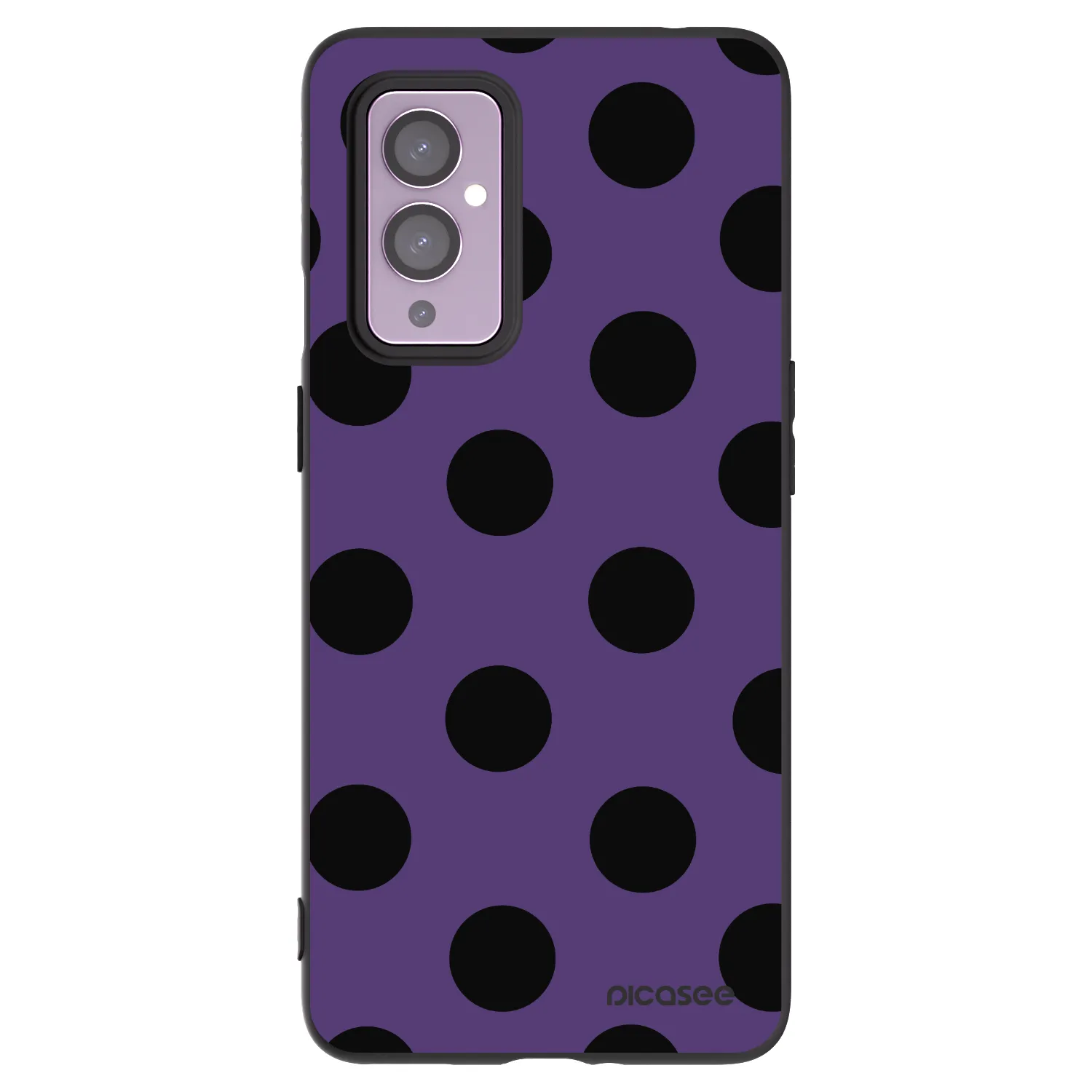 Picasee husă neagră din silicon pentru OnePlus 9 - Big flickers 2