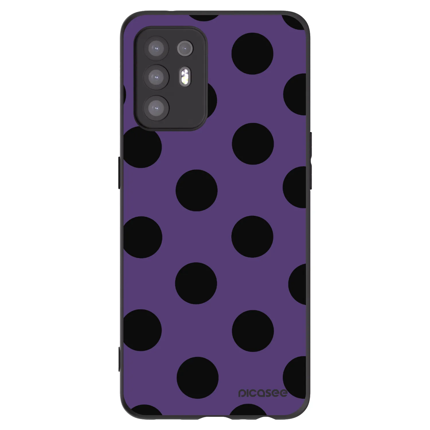 Picasee husă neagră din silicon pentru OPPO A94 5G - Big flickers 2